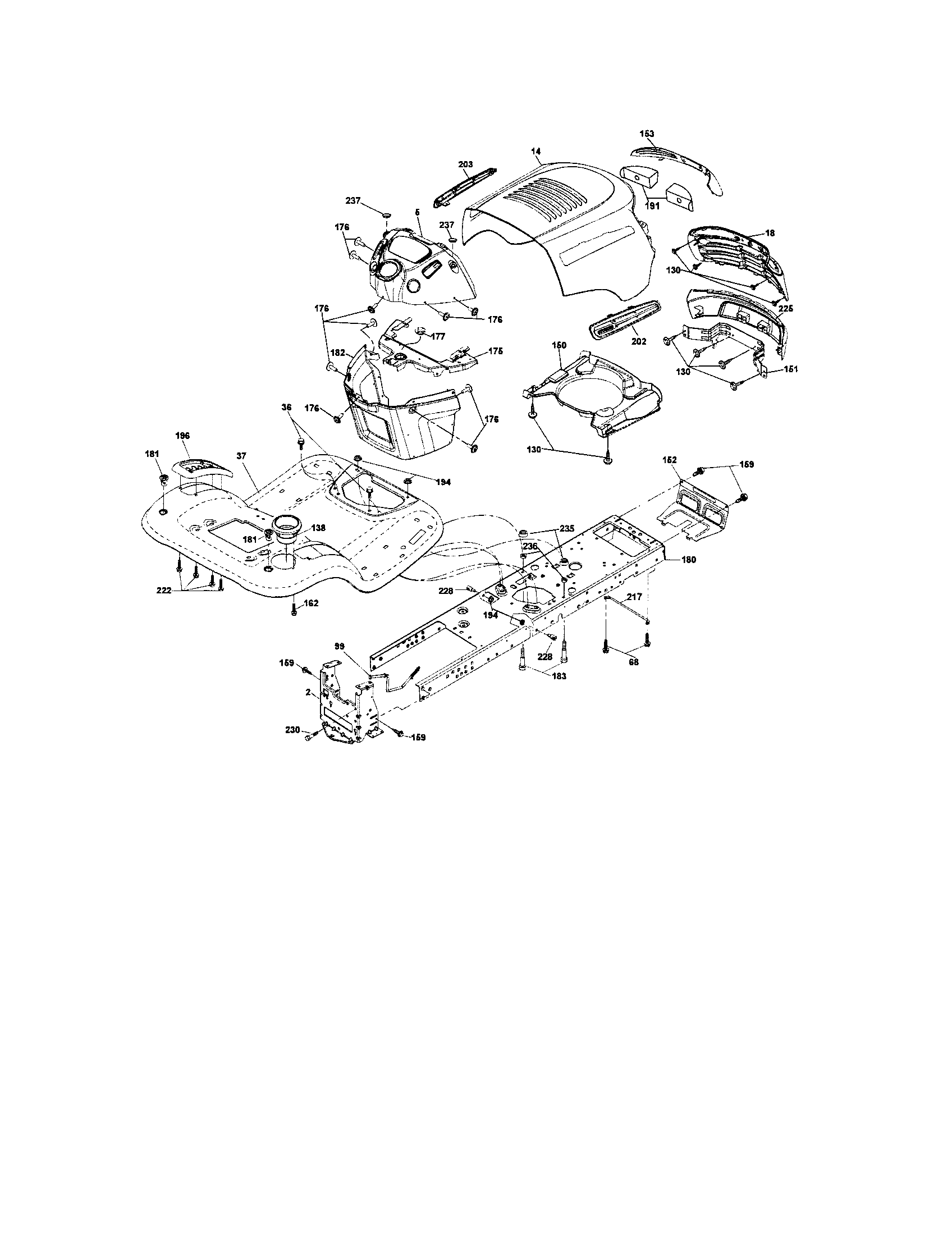 Craftsman 917287140 chassis/enclosures diagram