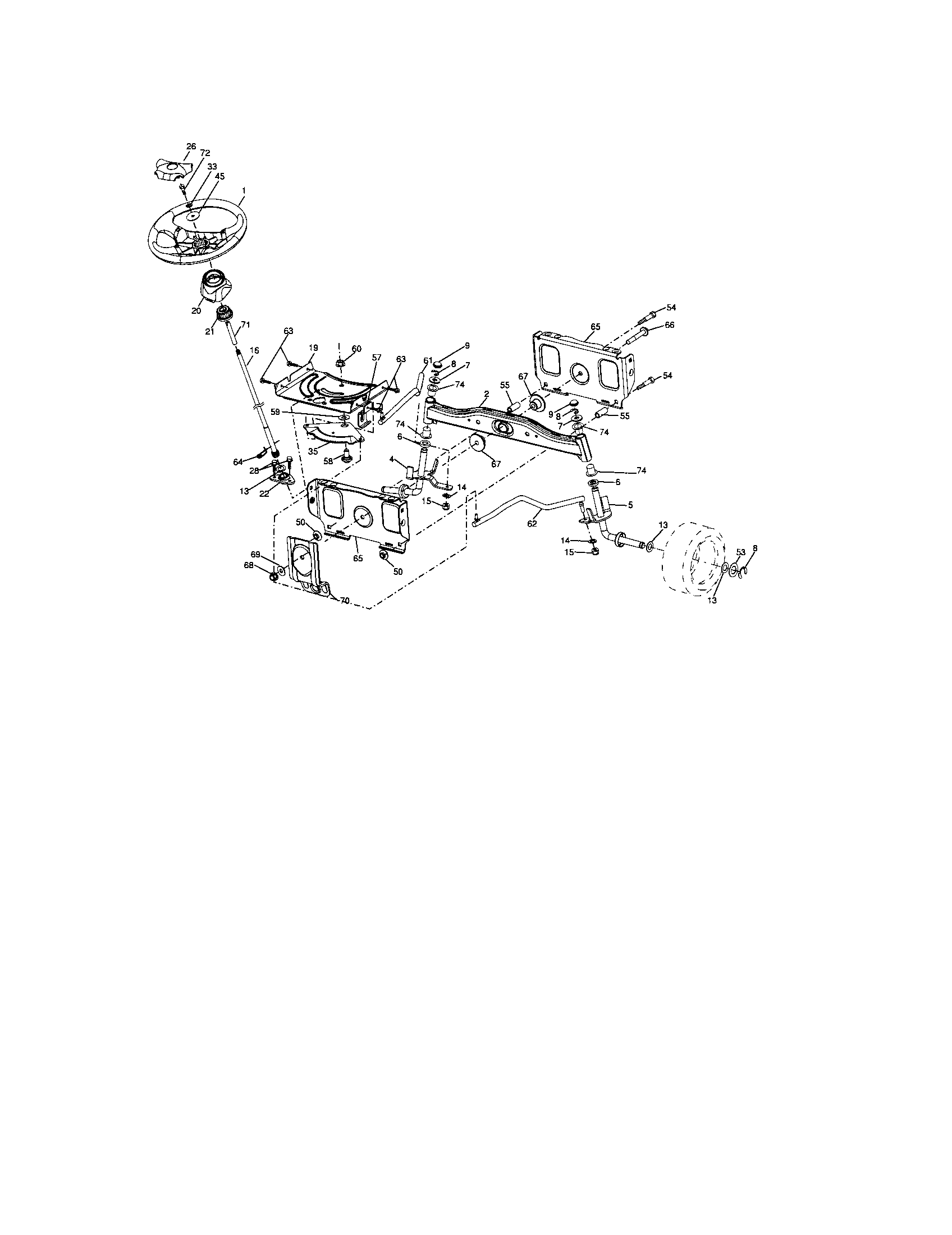 Craftsman 917287140 steering diagram