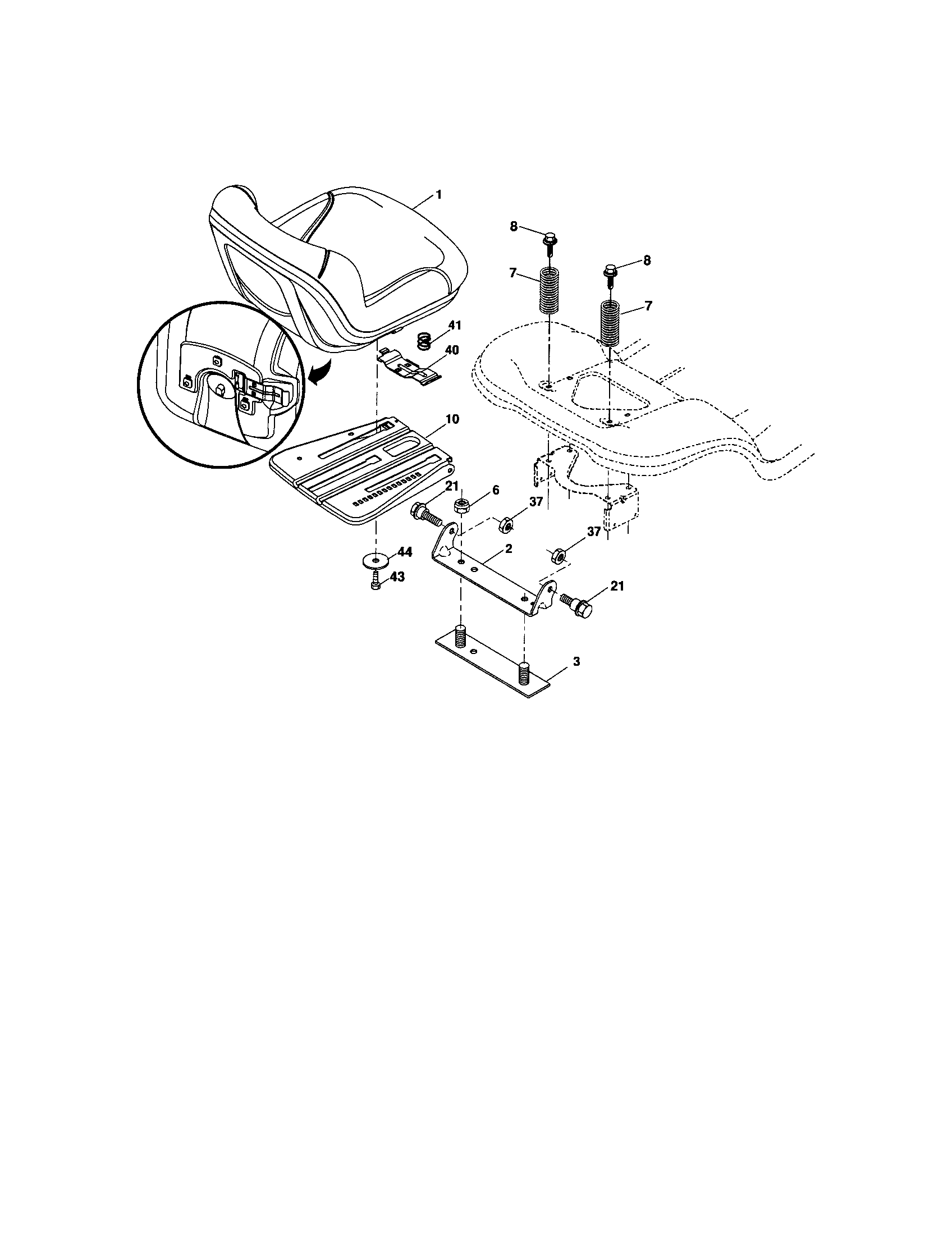 Craftsman 917287140 seat diagram