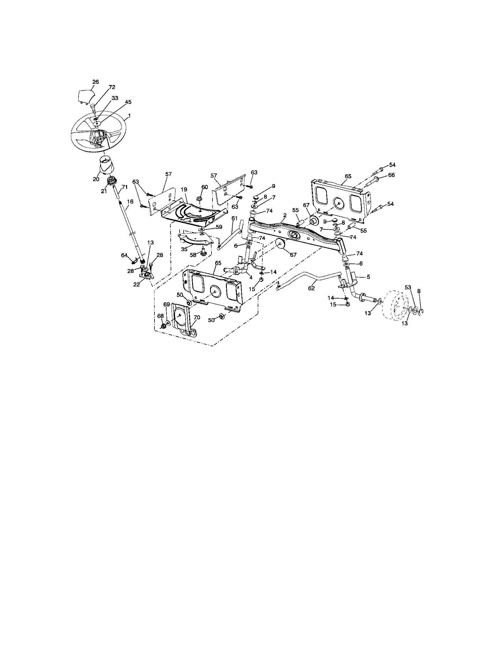 Craftsman 917287141 steering diagram