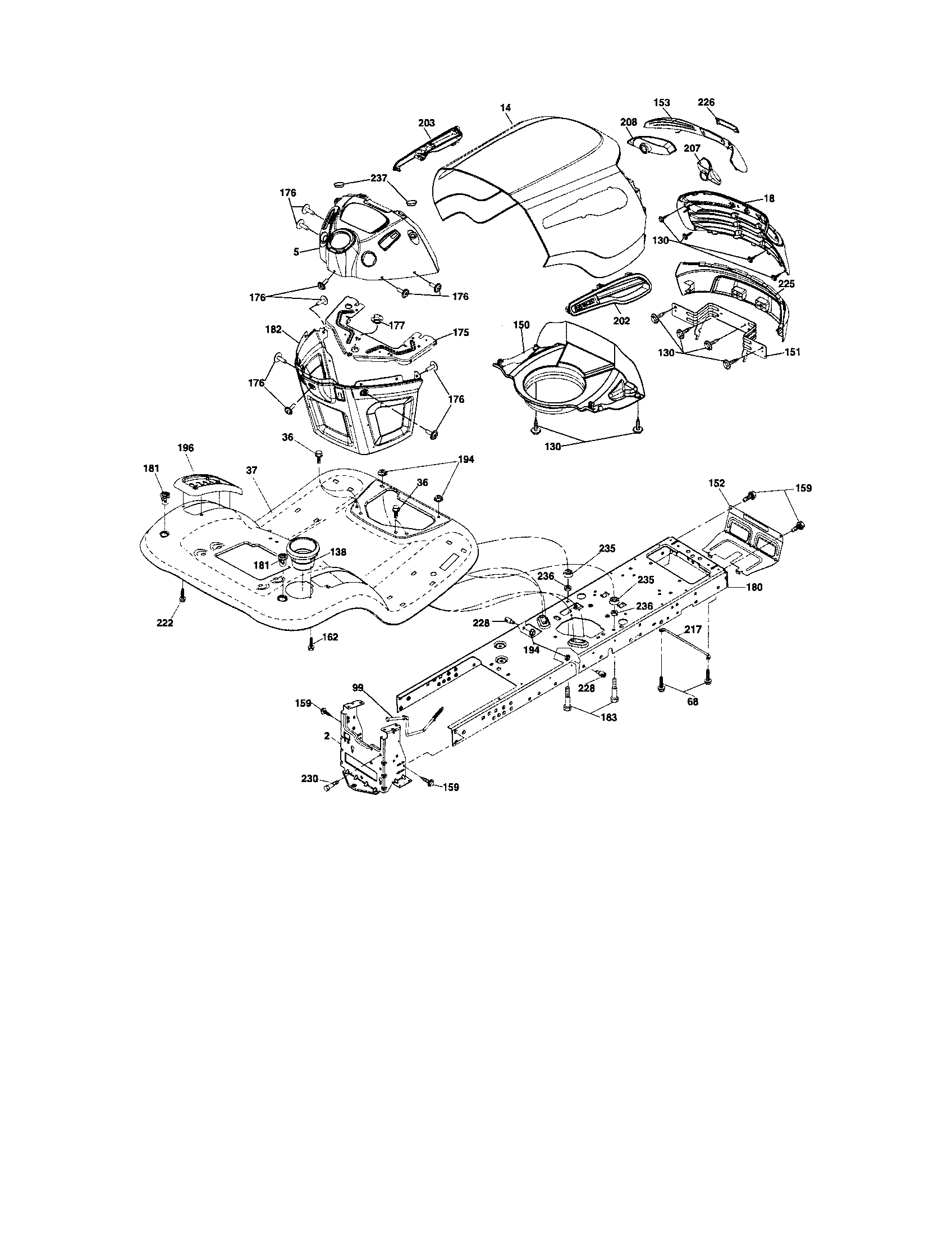 Craftsman 917287360 chassis and enclosures diagram