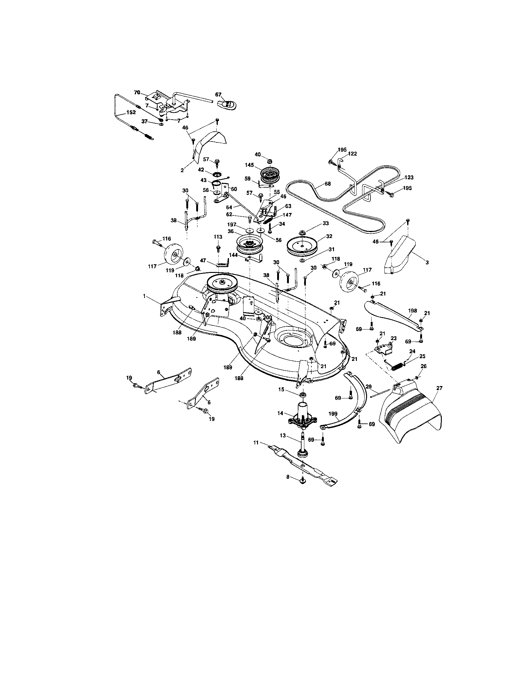 Craftsman 917287360 mower deck diagram