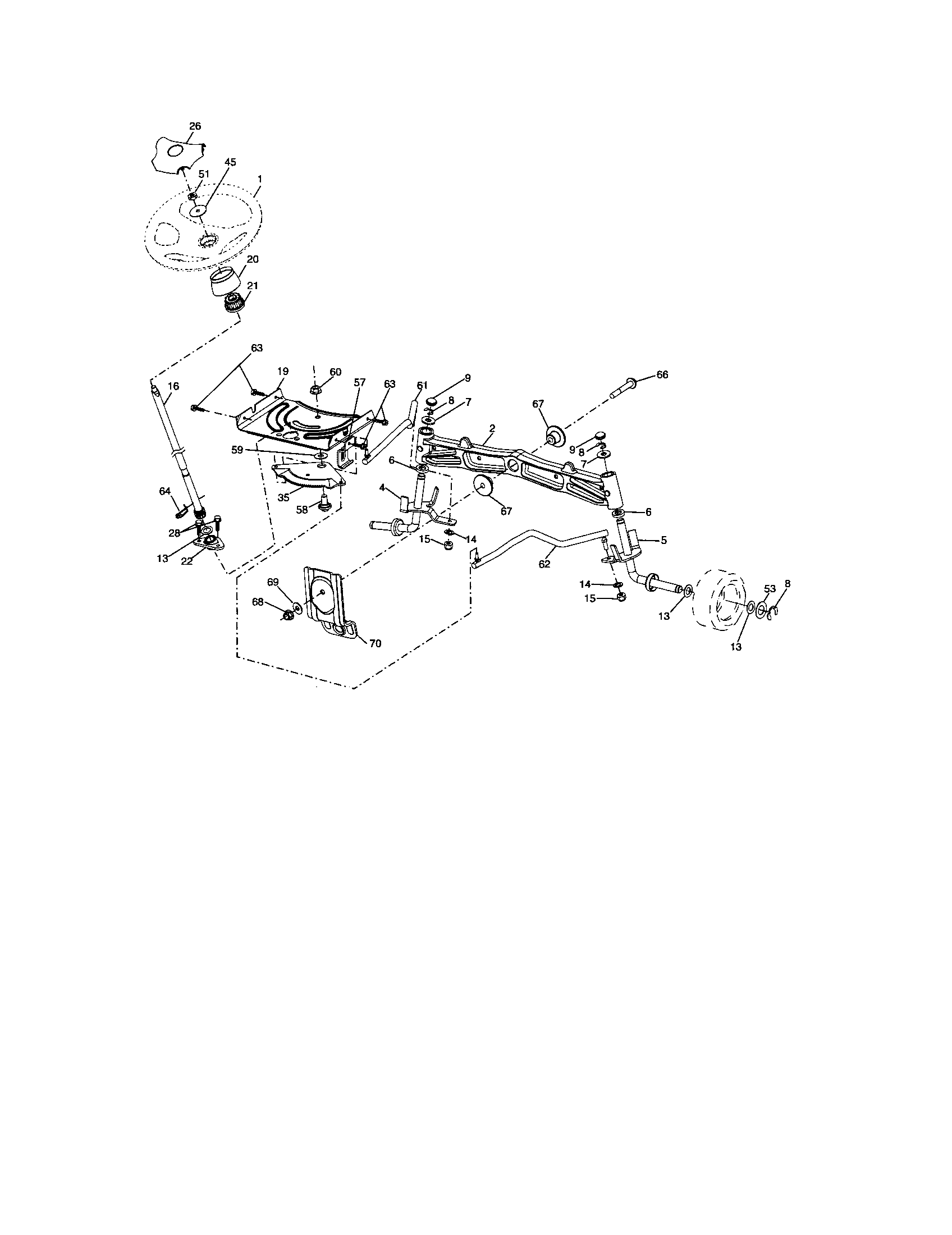Craftsman 917288460 steering diagram