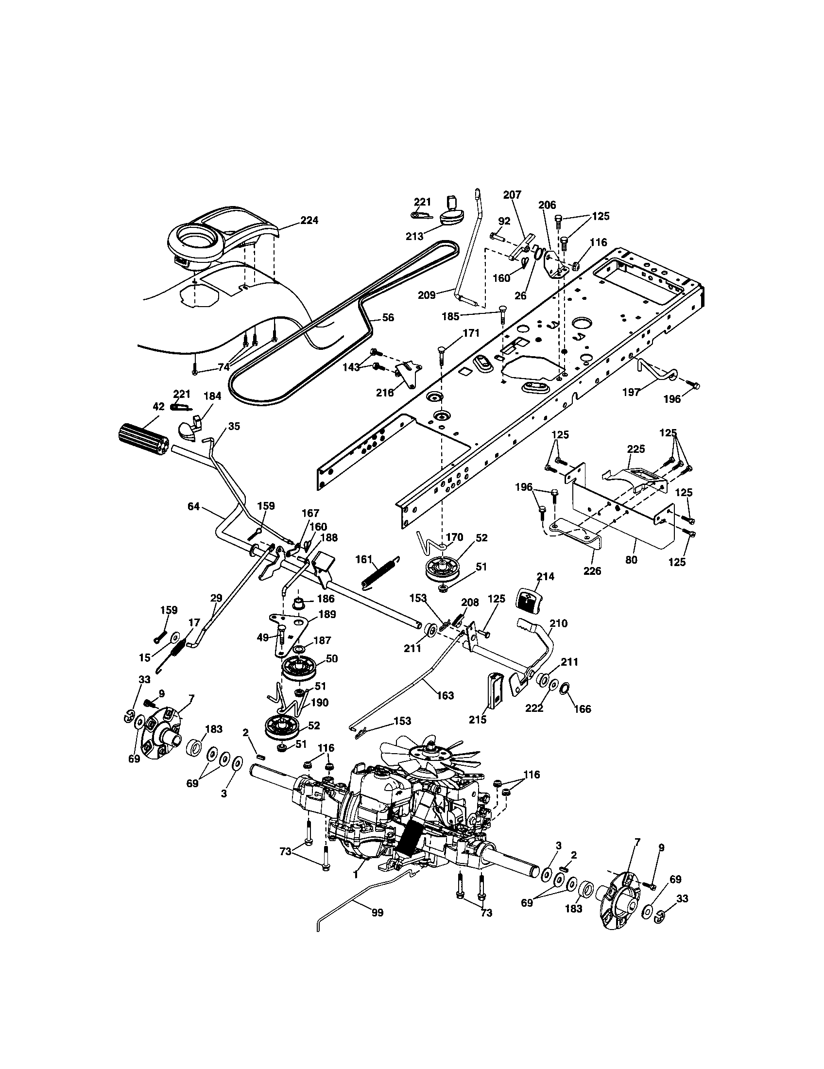 Craftsman 917288460 ground drive diagram