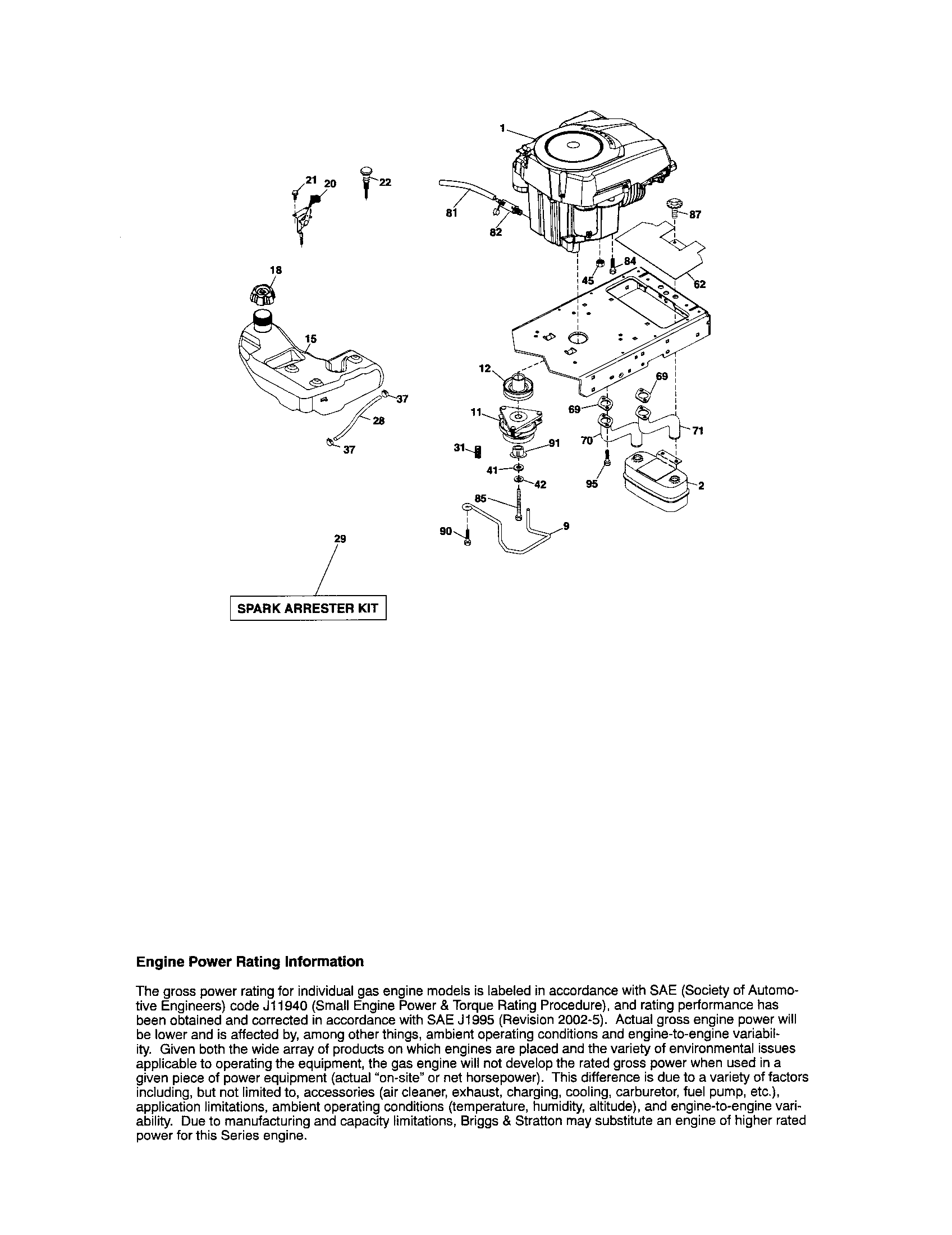 Craftsman 917288460 engine diagram