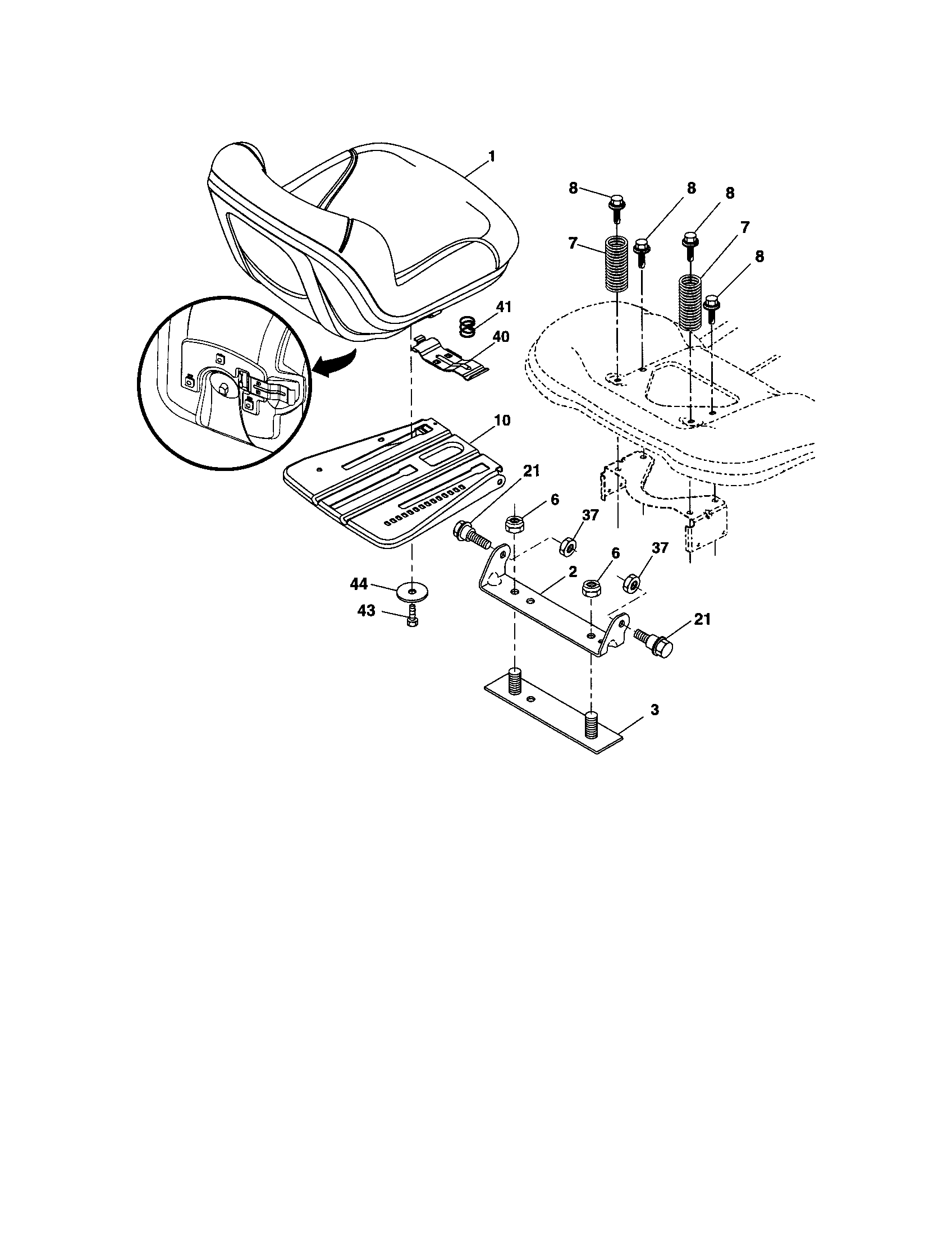 Craftsman 917288460 seat diagram