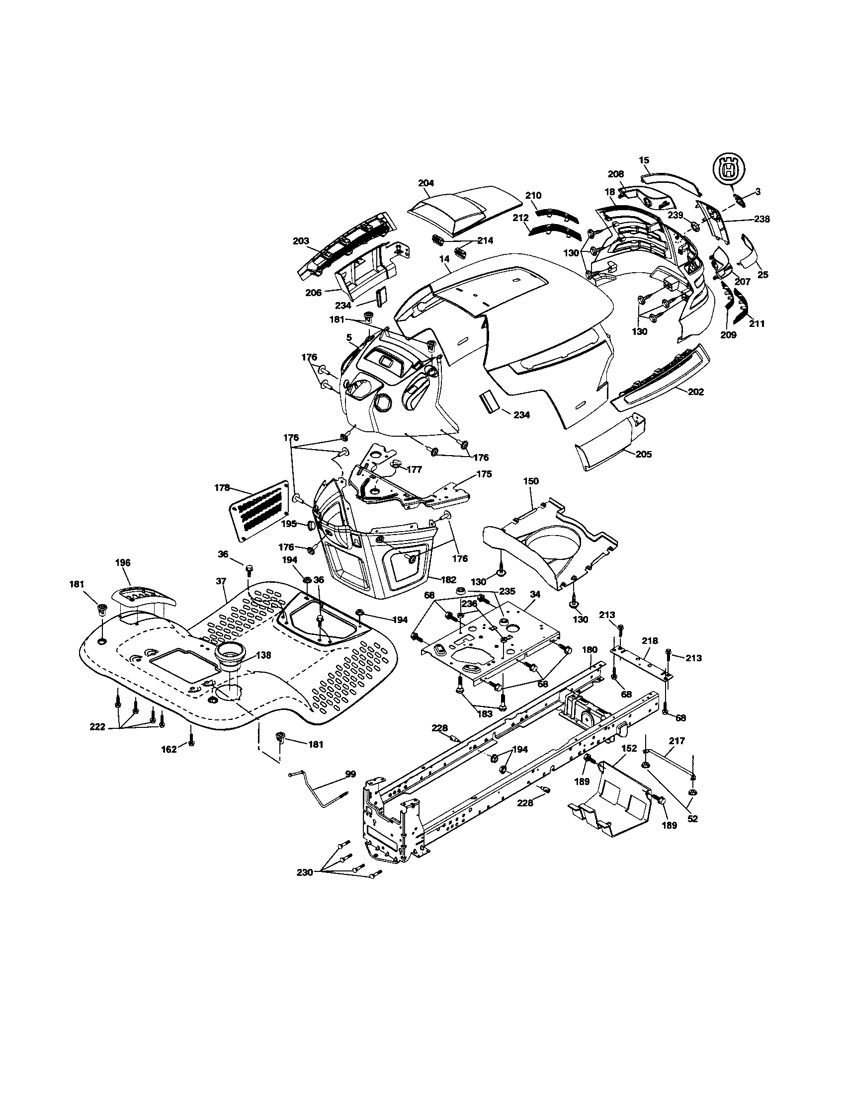Husqvarna 917287520 chassis diagram