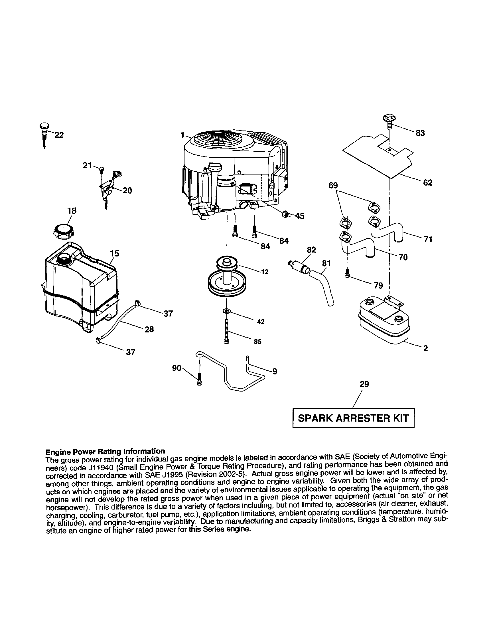 Husqvarna 917287540 engine diagram