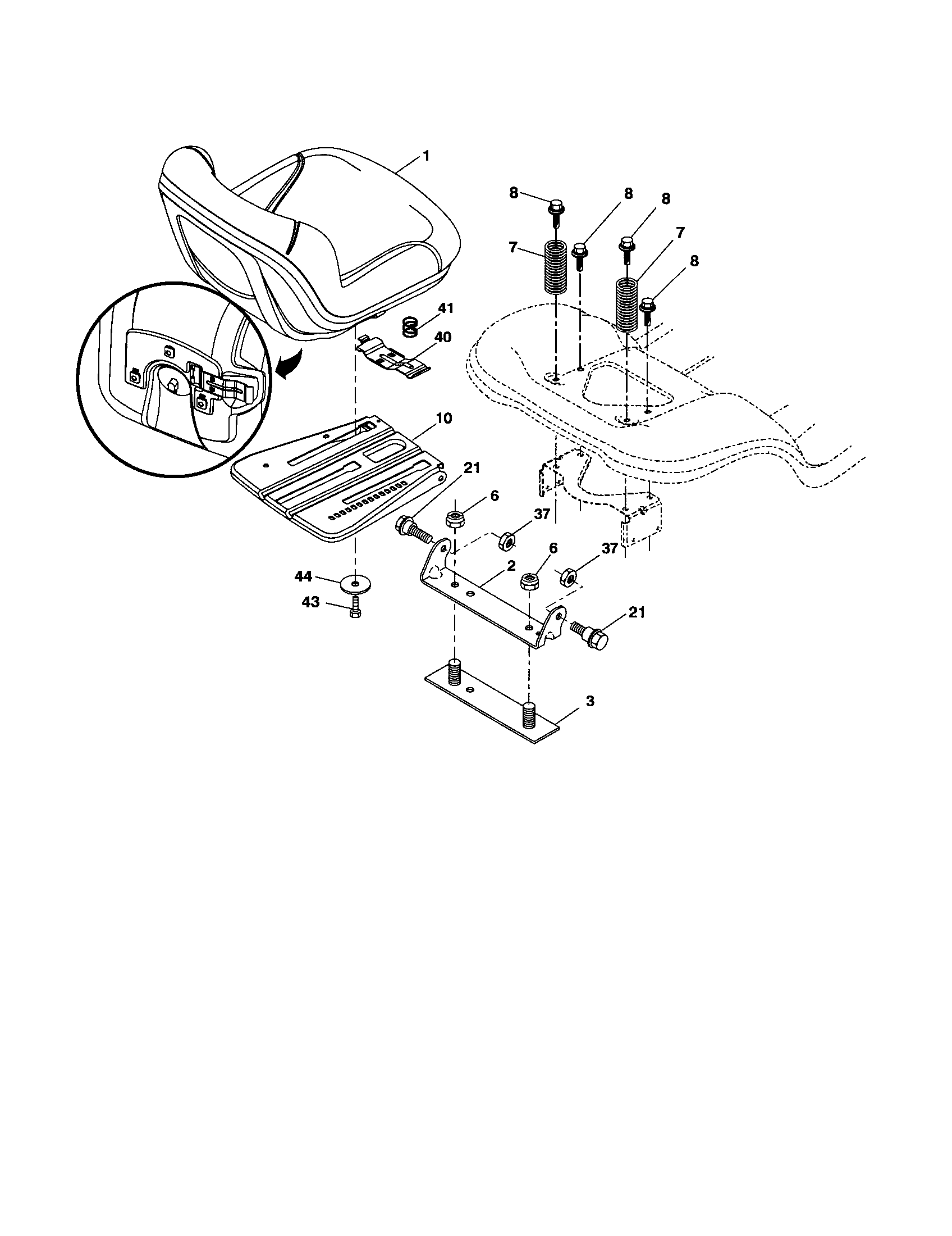 Husqvarna 917287540 seat diagram