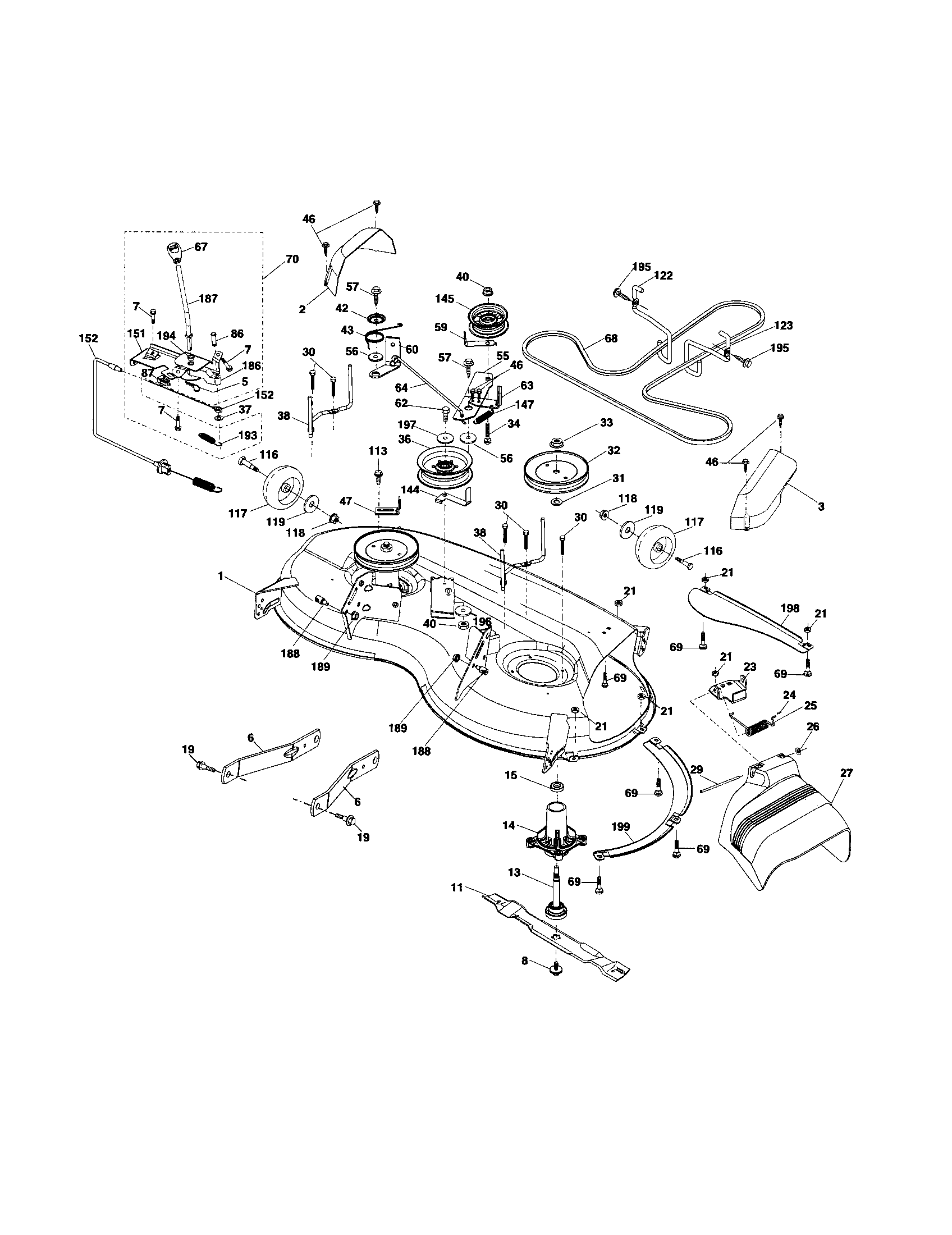 Husqvarna 917287540 mower deck diagram