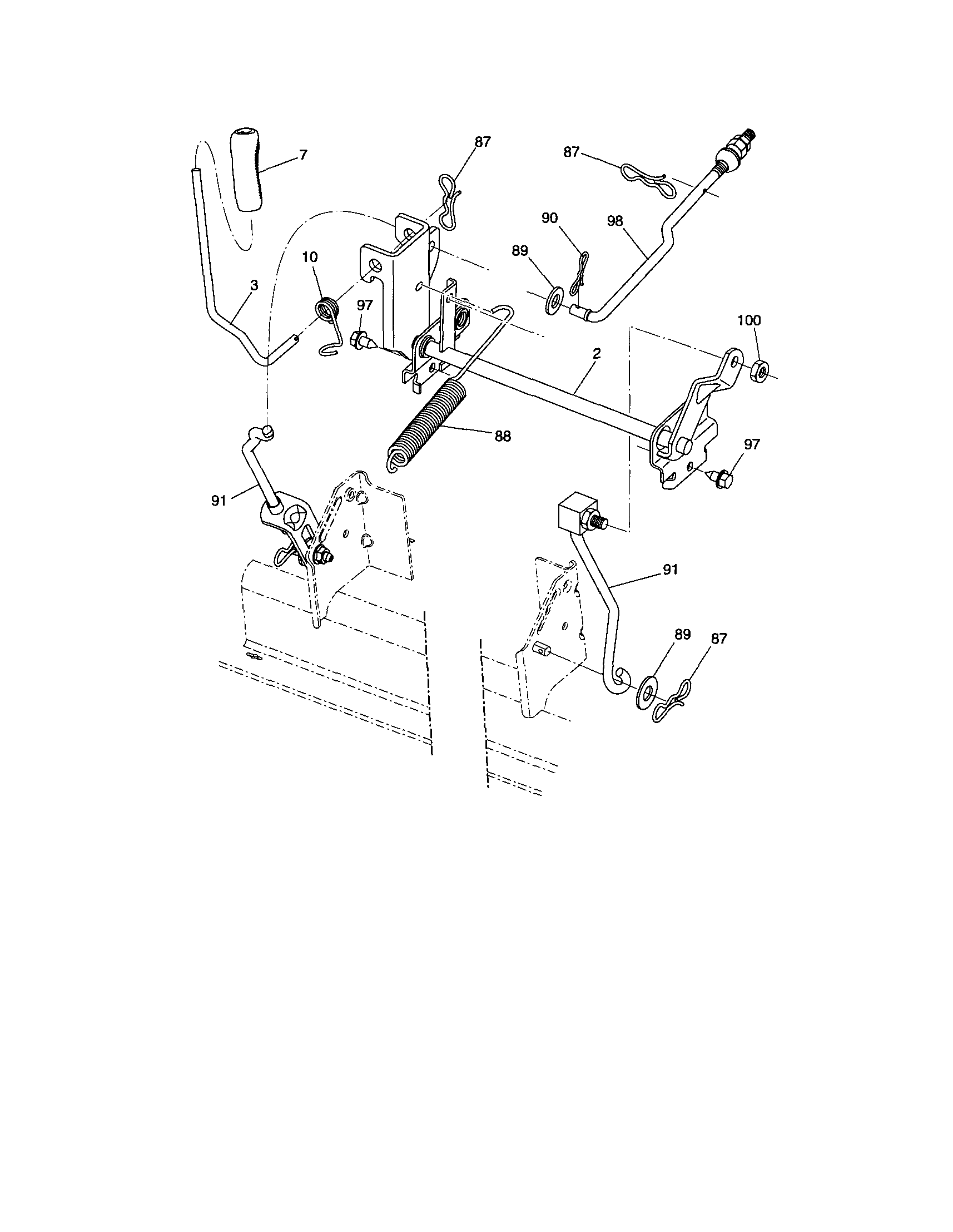 Husqvarna 917287540 mower lift diagram