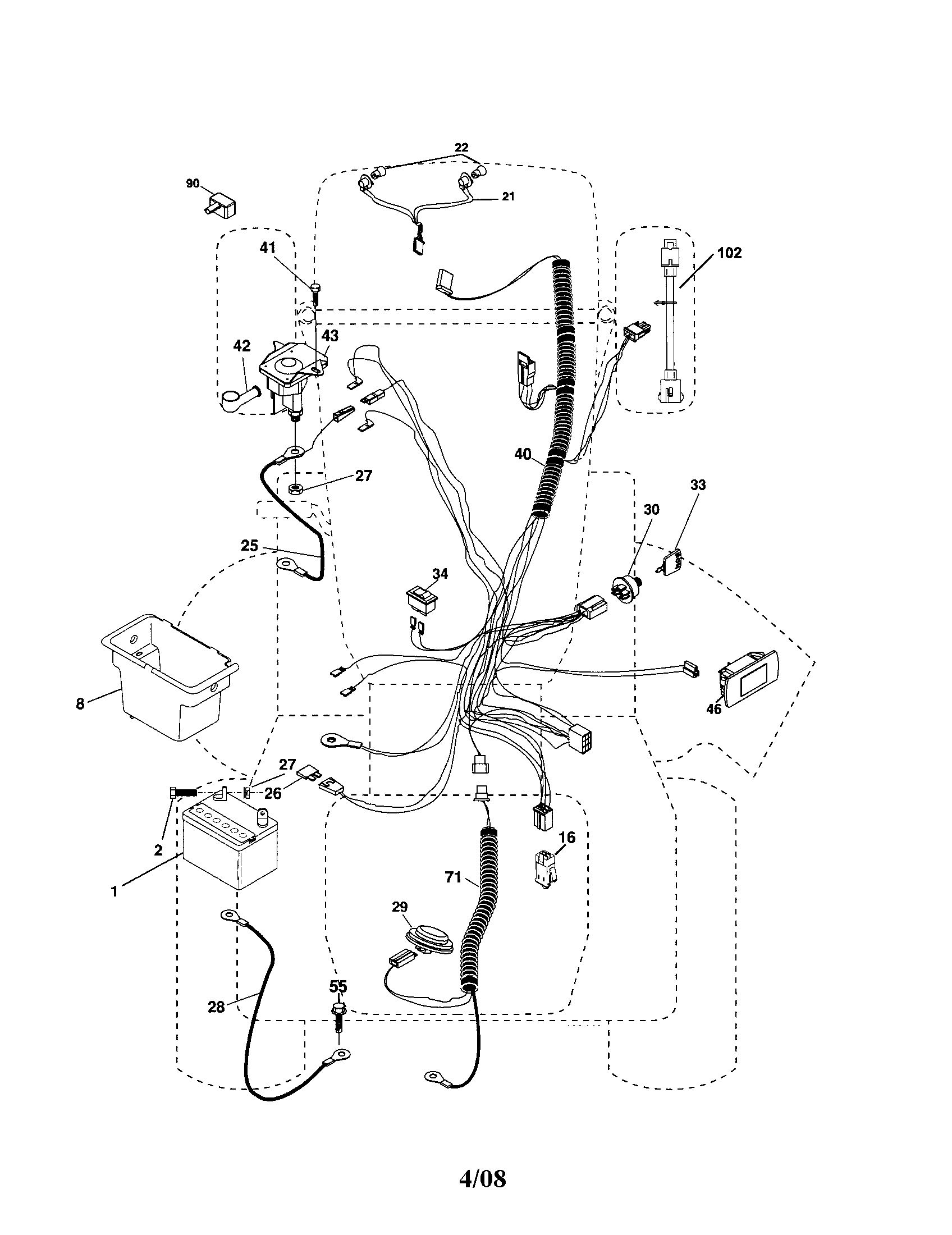 Husqvarna 917287541 electrical diagram