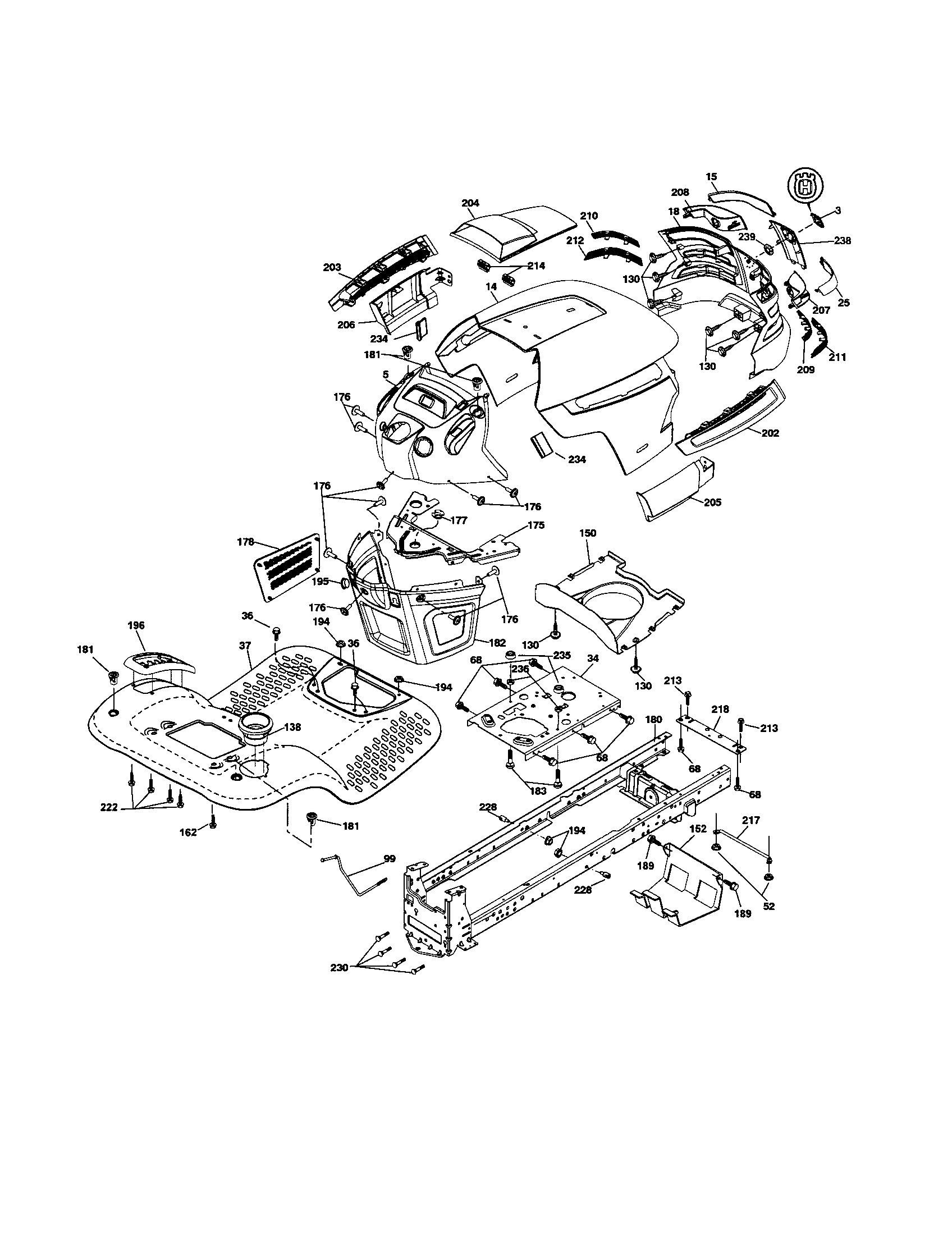 Husqvarna 917287541 chassis diagram