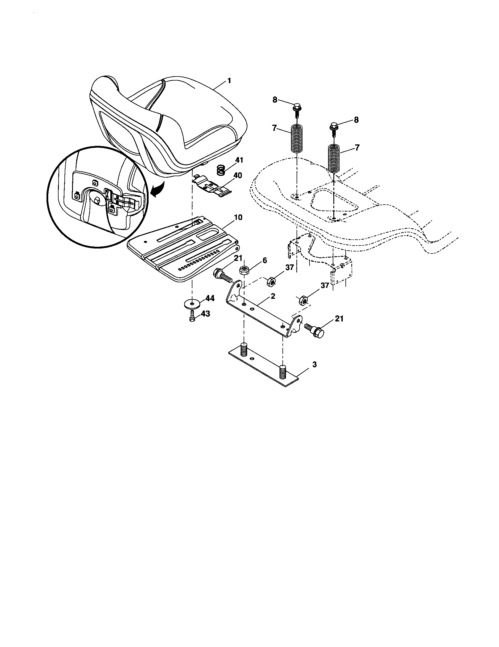 Husqvarna 917287541 seat diagram