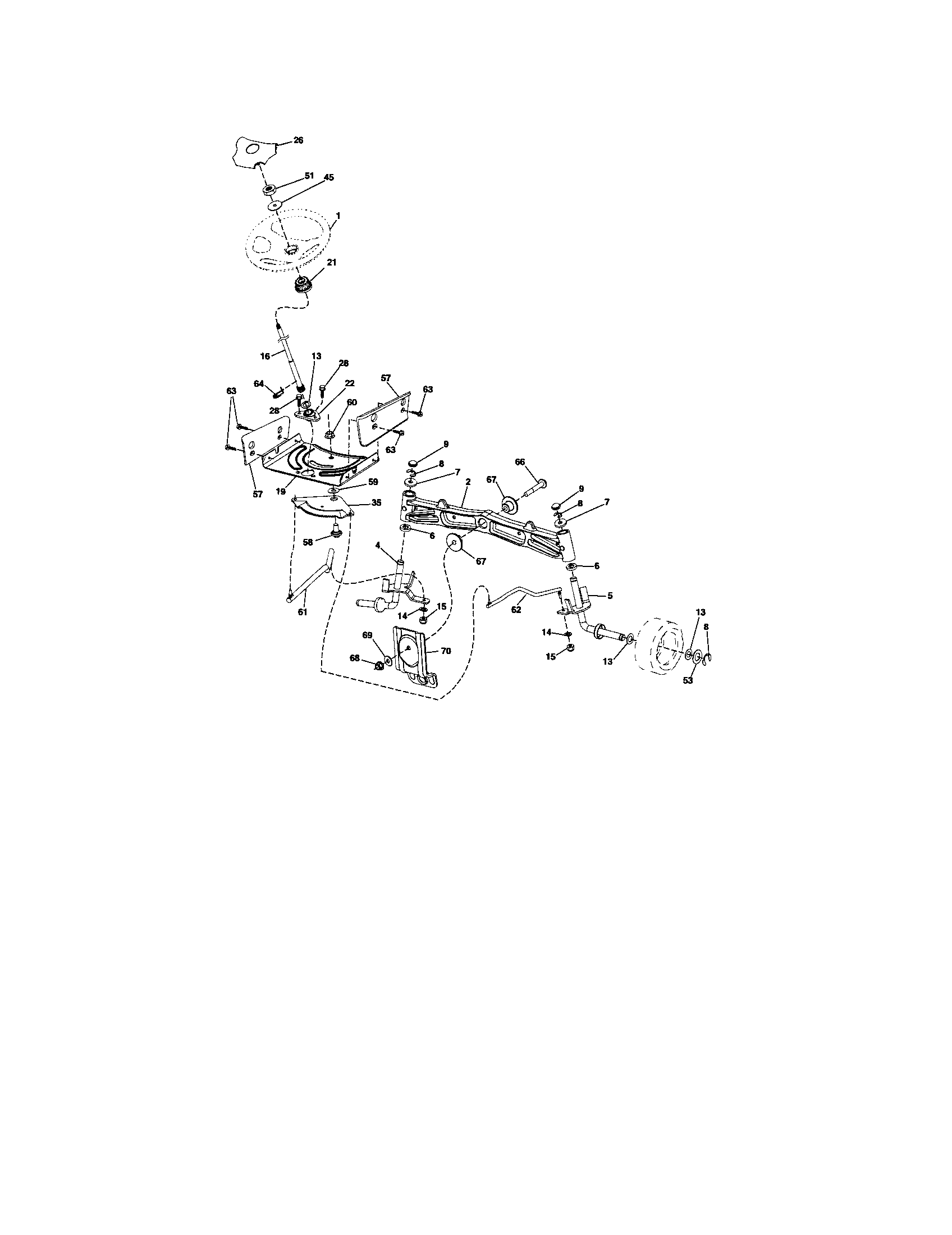 Husqvarna YTH2246-917287542 steering diagram