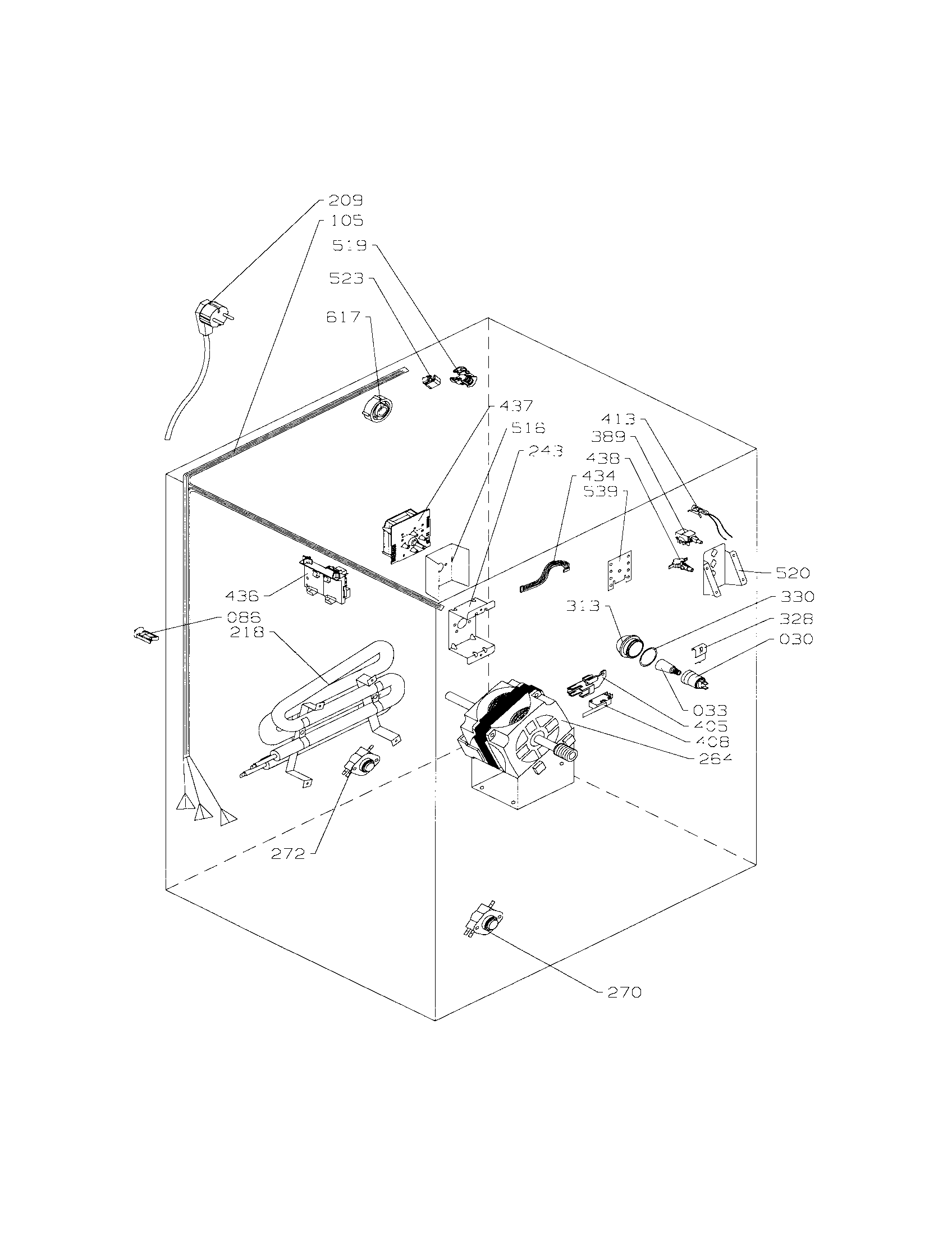 Danby SCD5505W electromotor/tubular heater diagram
