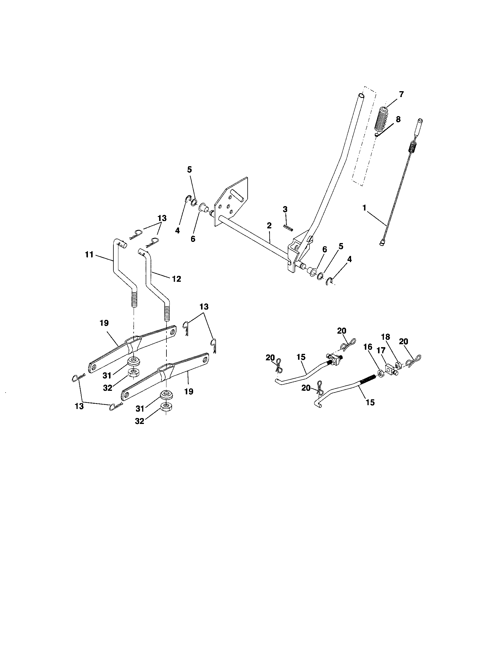 Craftsman 917287054 lift assembly diagram