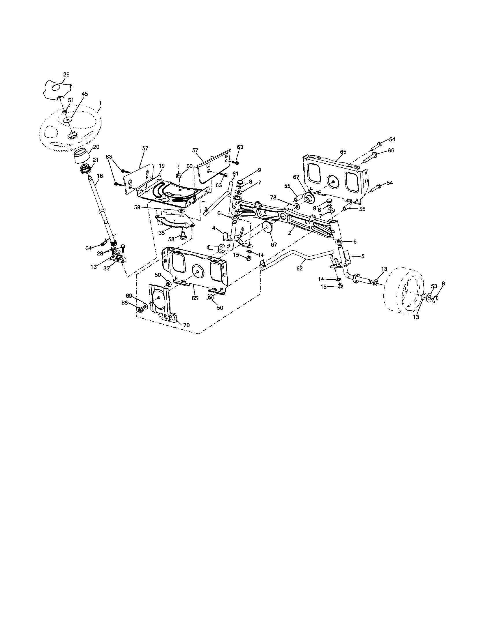 Craftsman 917253230 steering diagram