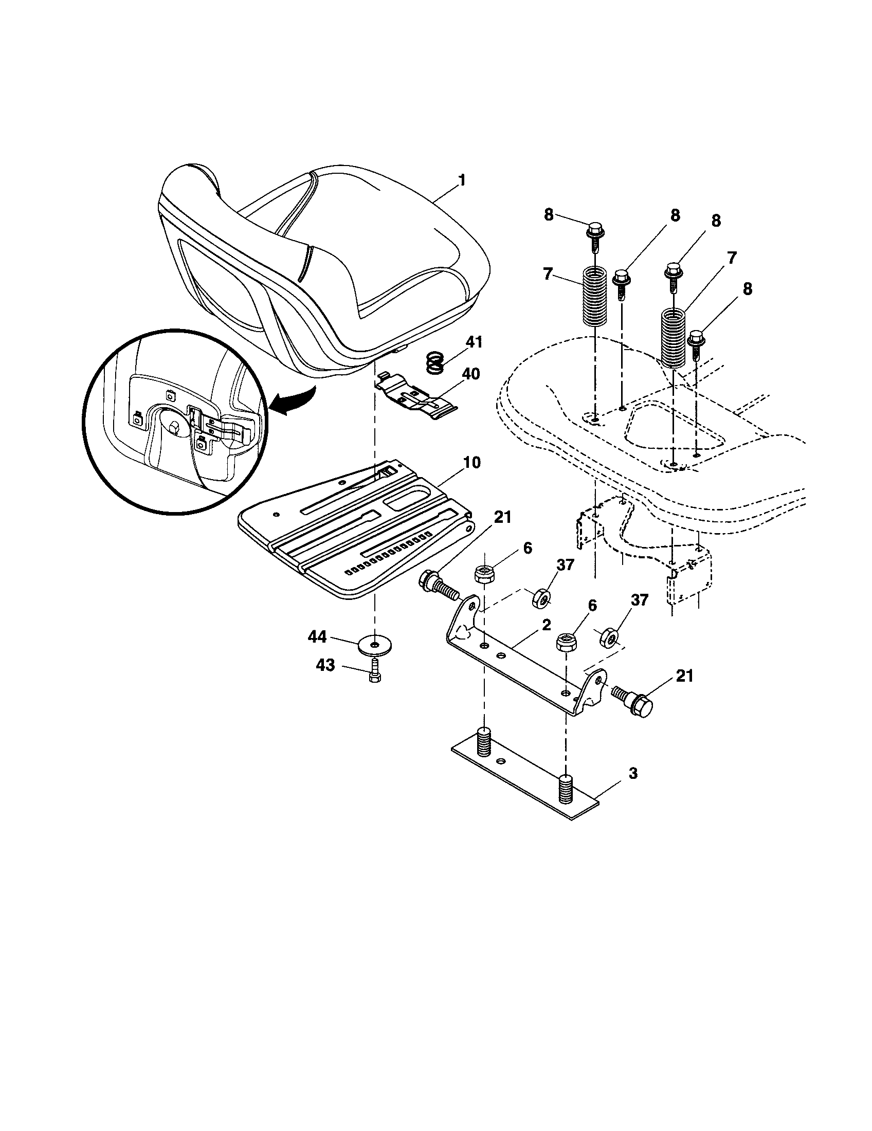 Craftsman 917253230 seat diagram