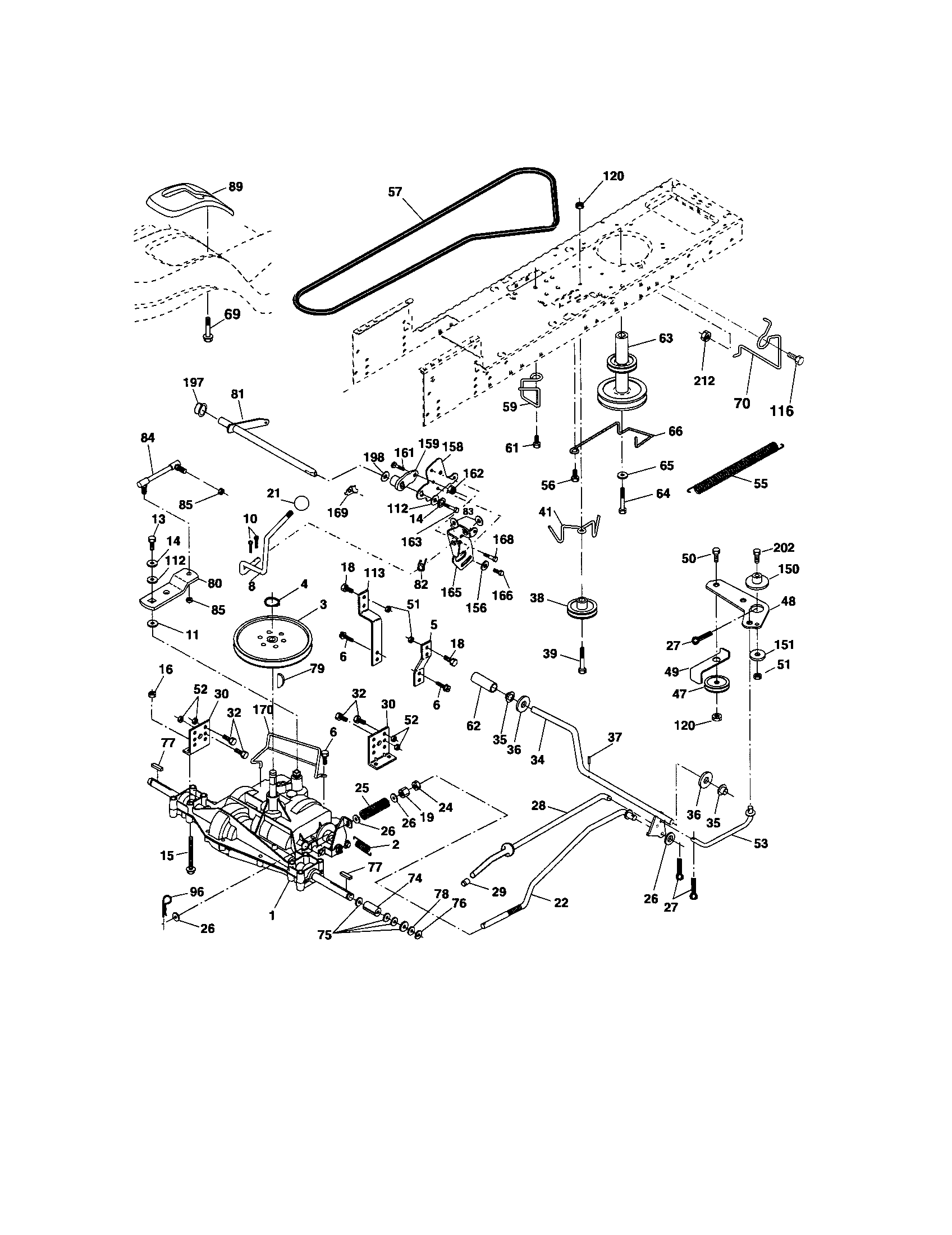 Craftsman 917286050 ground drive diagram
