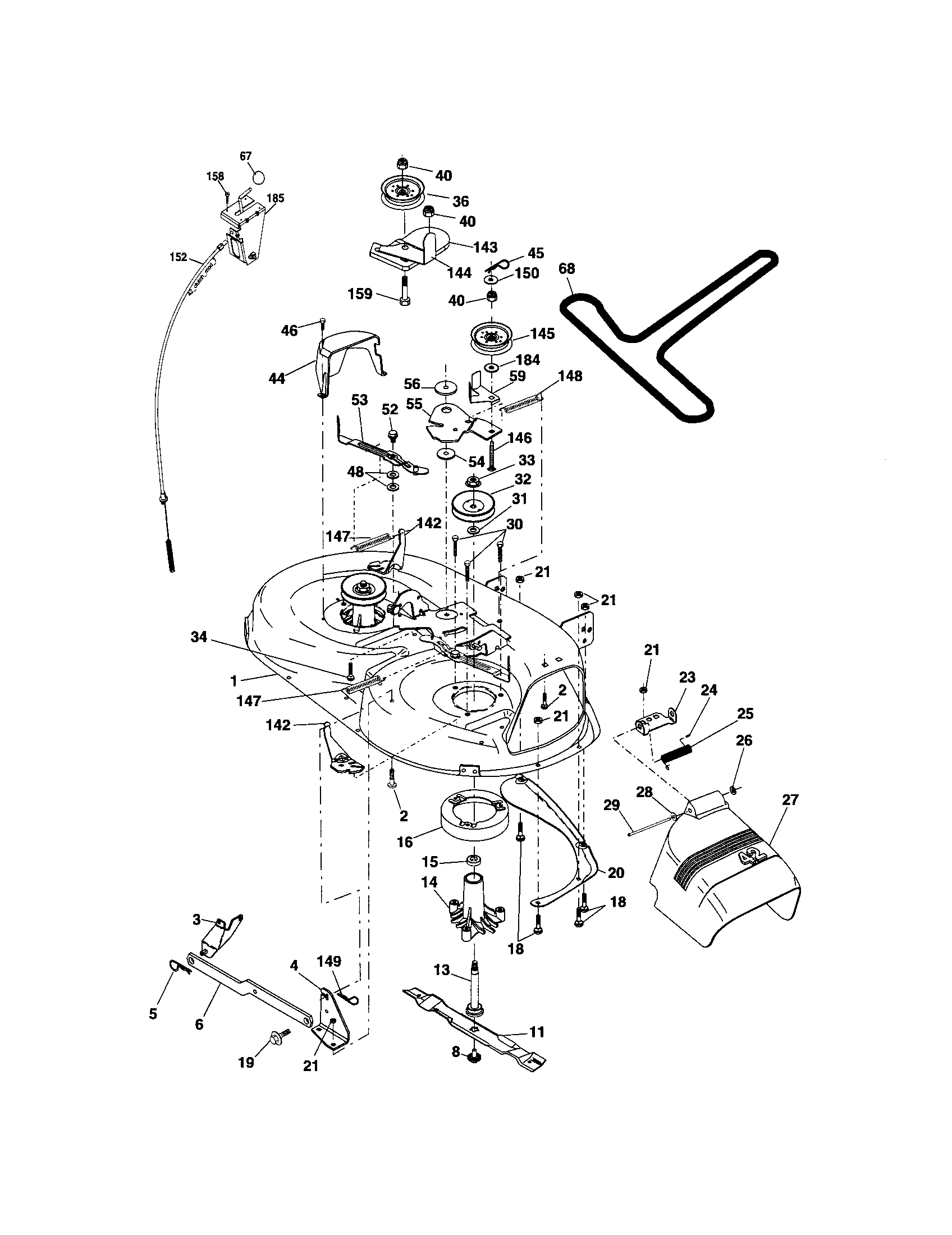 Craftsman 917286050 mower deck diagram