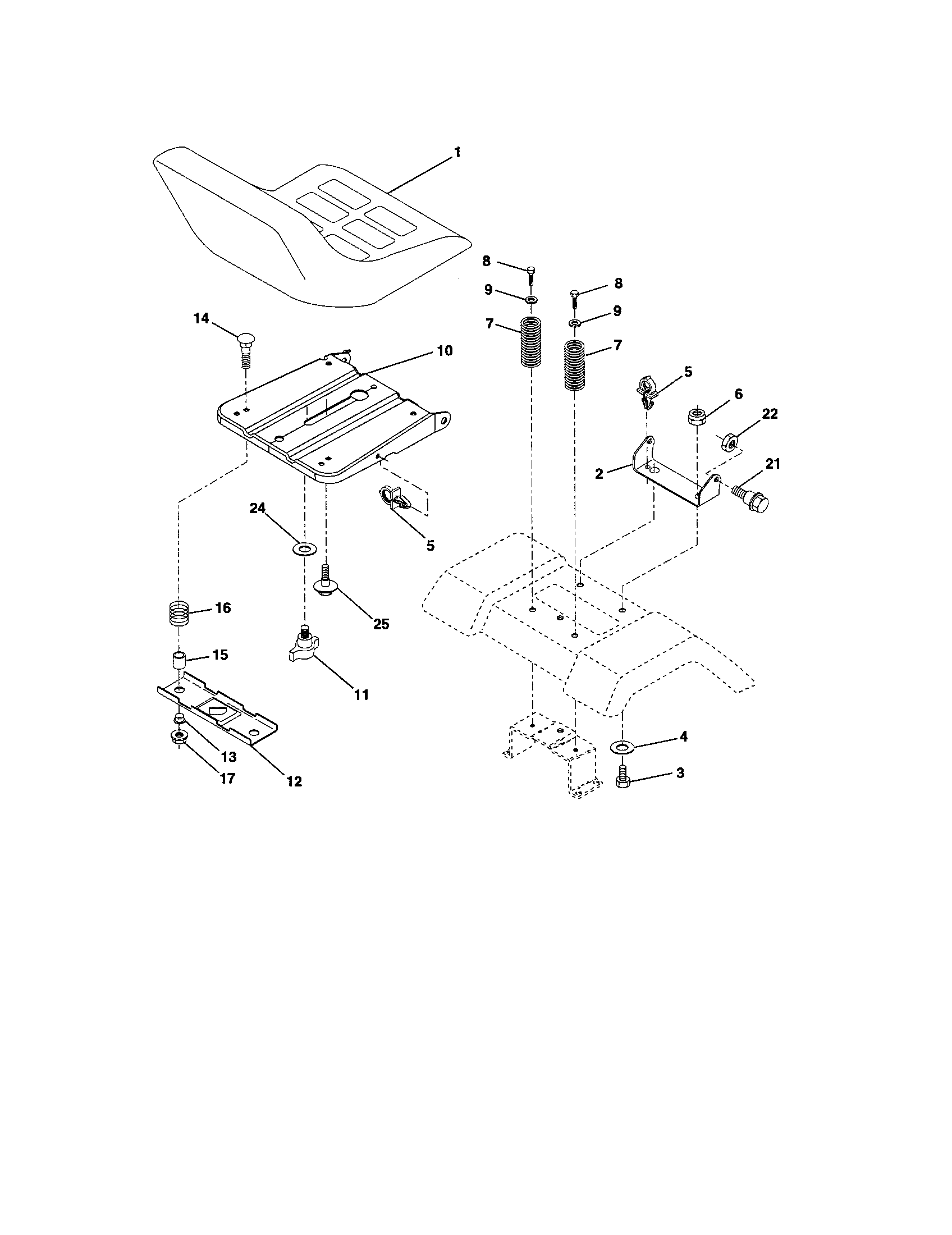Craftsman 917288080 seat diagram