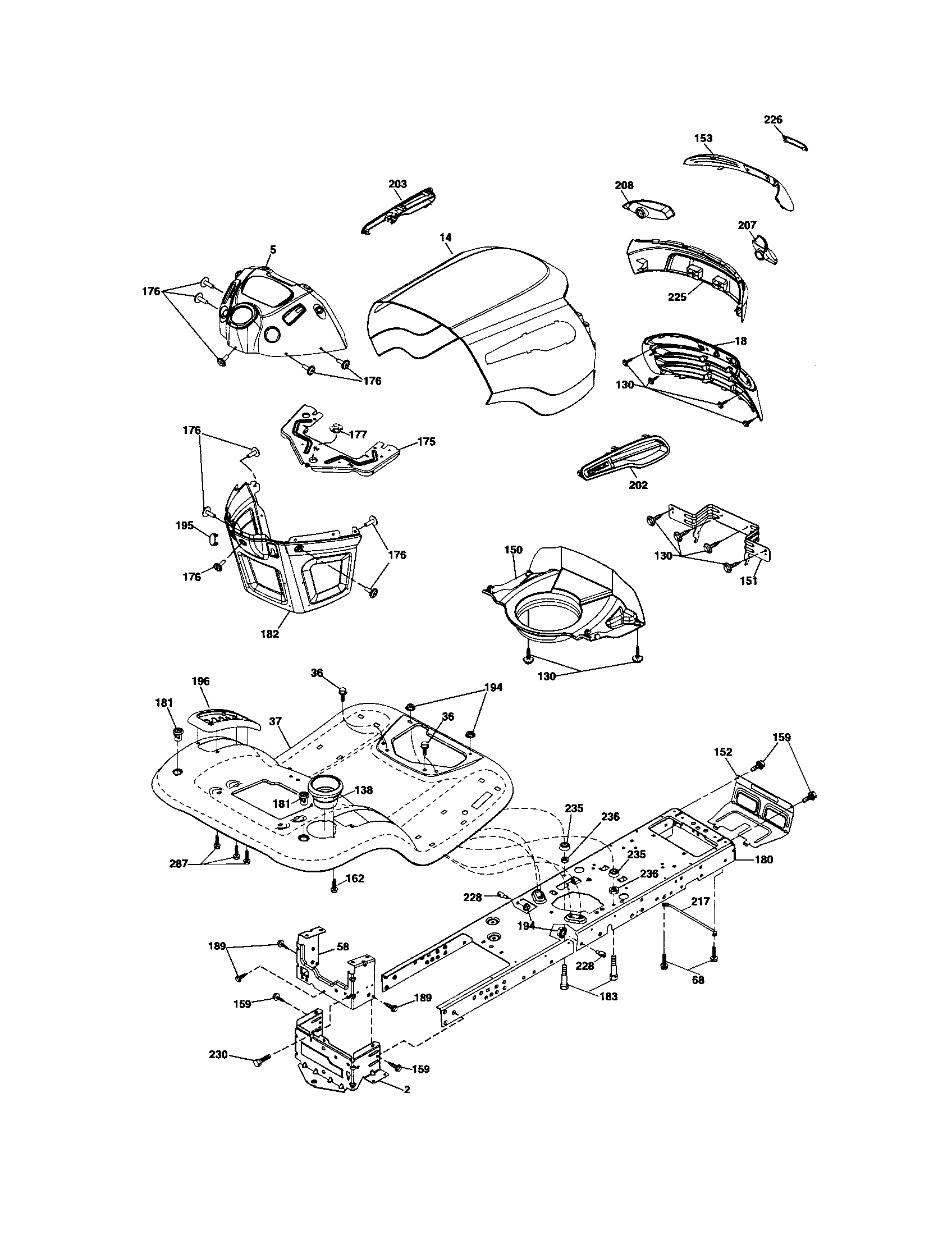 Craftsman 917288331 chassis and enclosures diagram