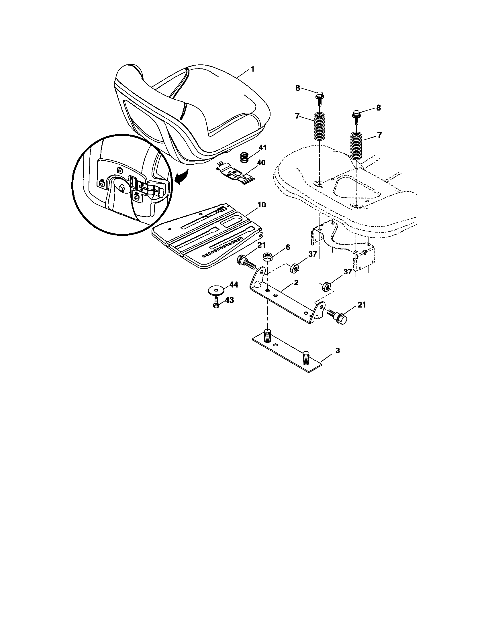 Craftsman 917288331 seat diagram