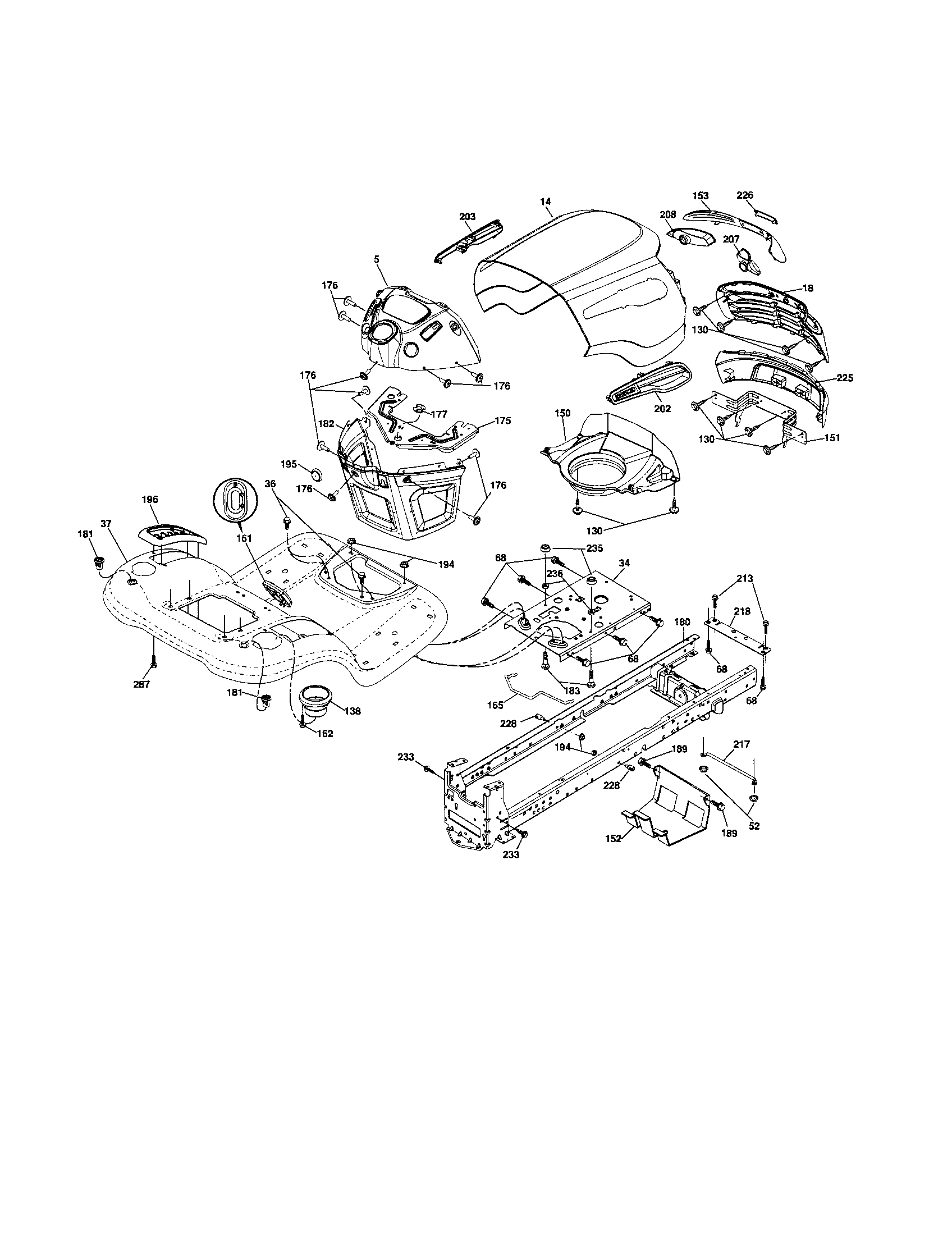 Craftsman 917257491 chassis and enclosures diagram