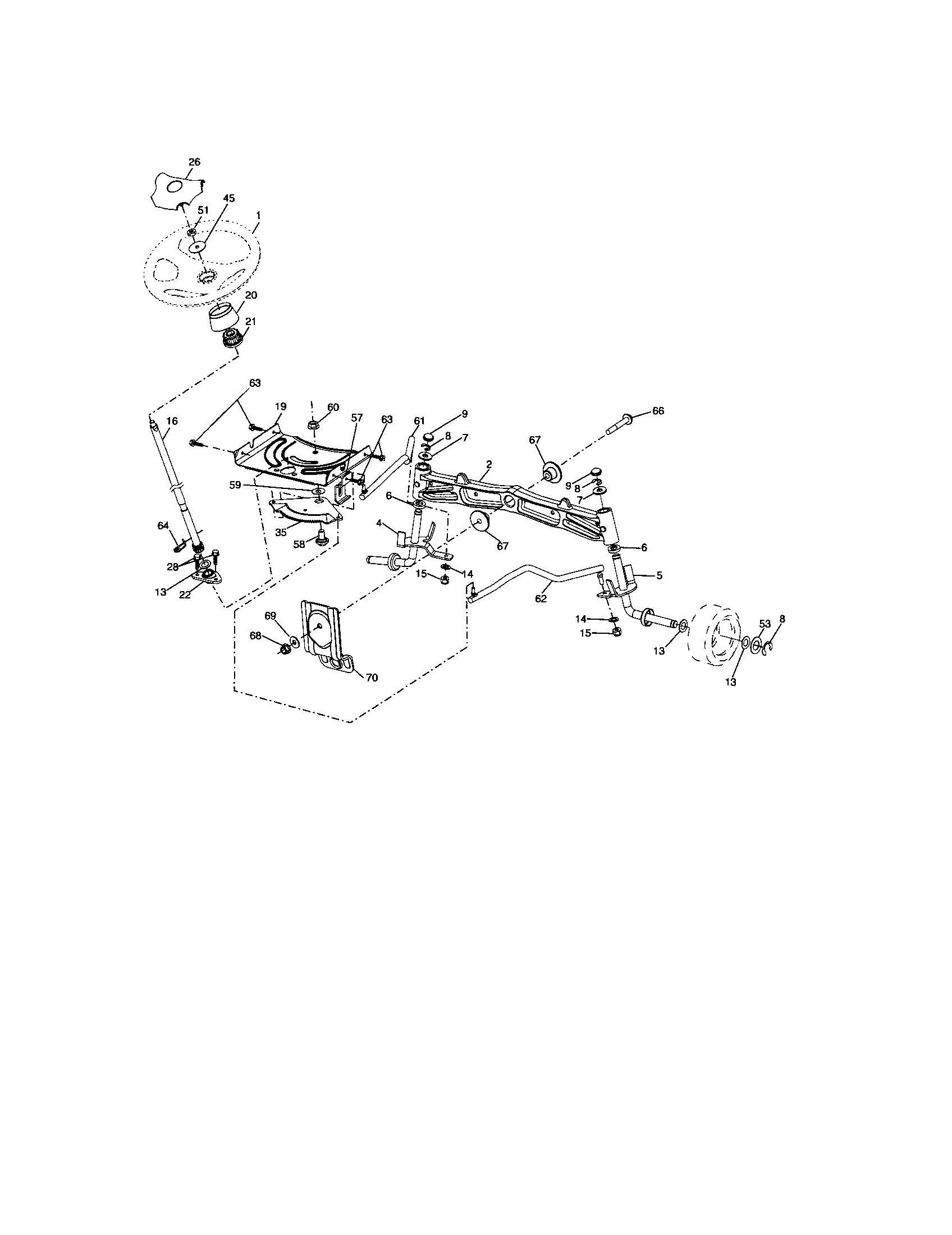 Craftsman 917257491 steering diagram