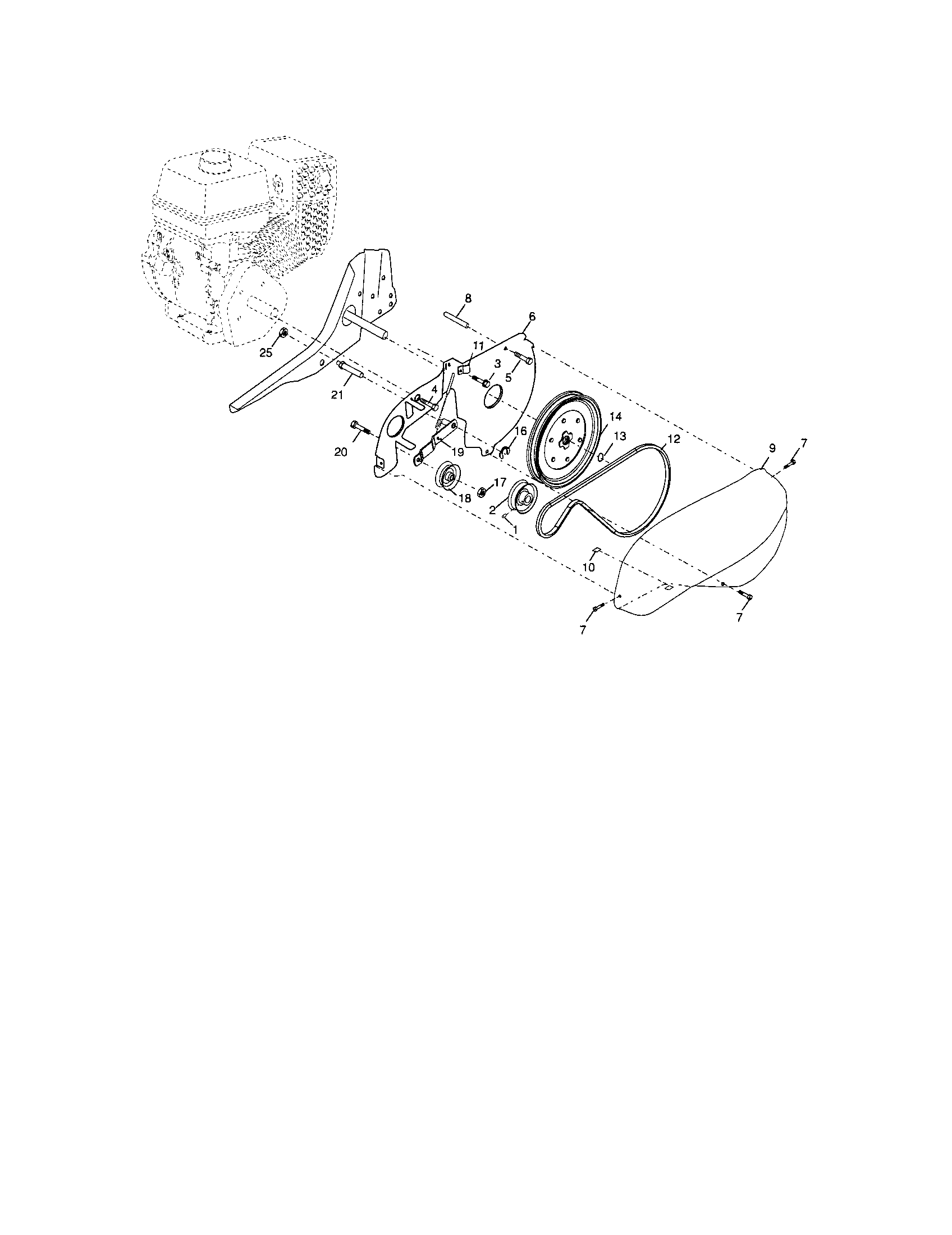Craftsman 917299010 belt guard/pulley diagram