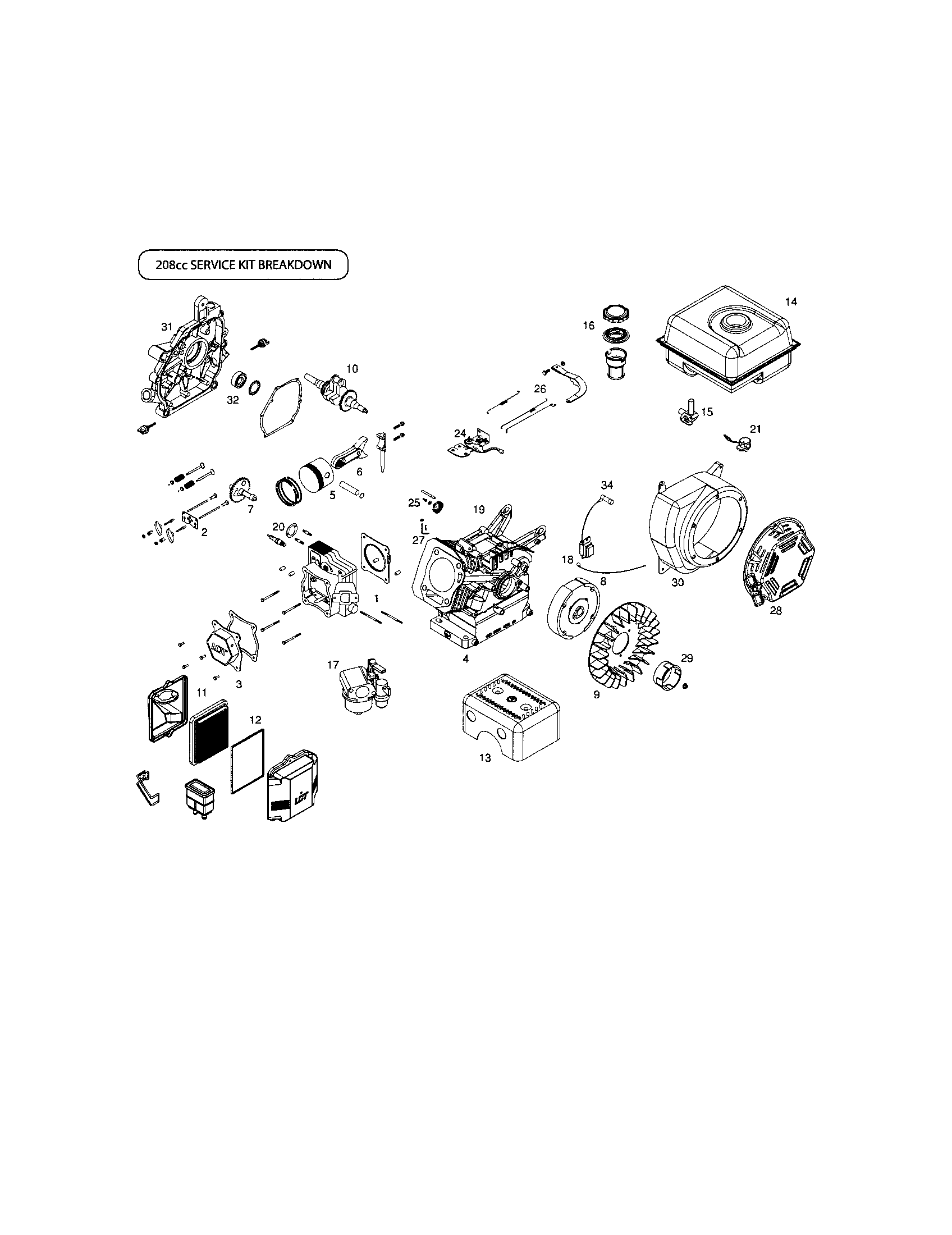 Craftsman 917299010 lct engine-plmhk14600124p-bp diagram