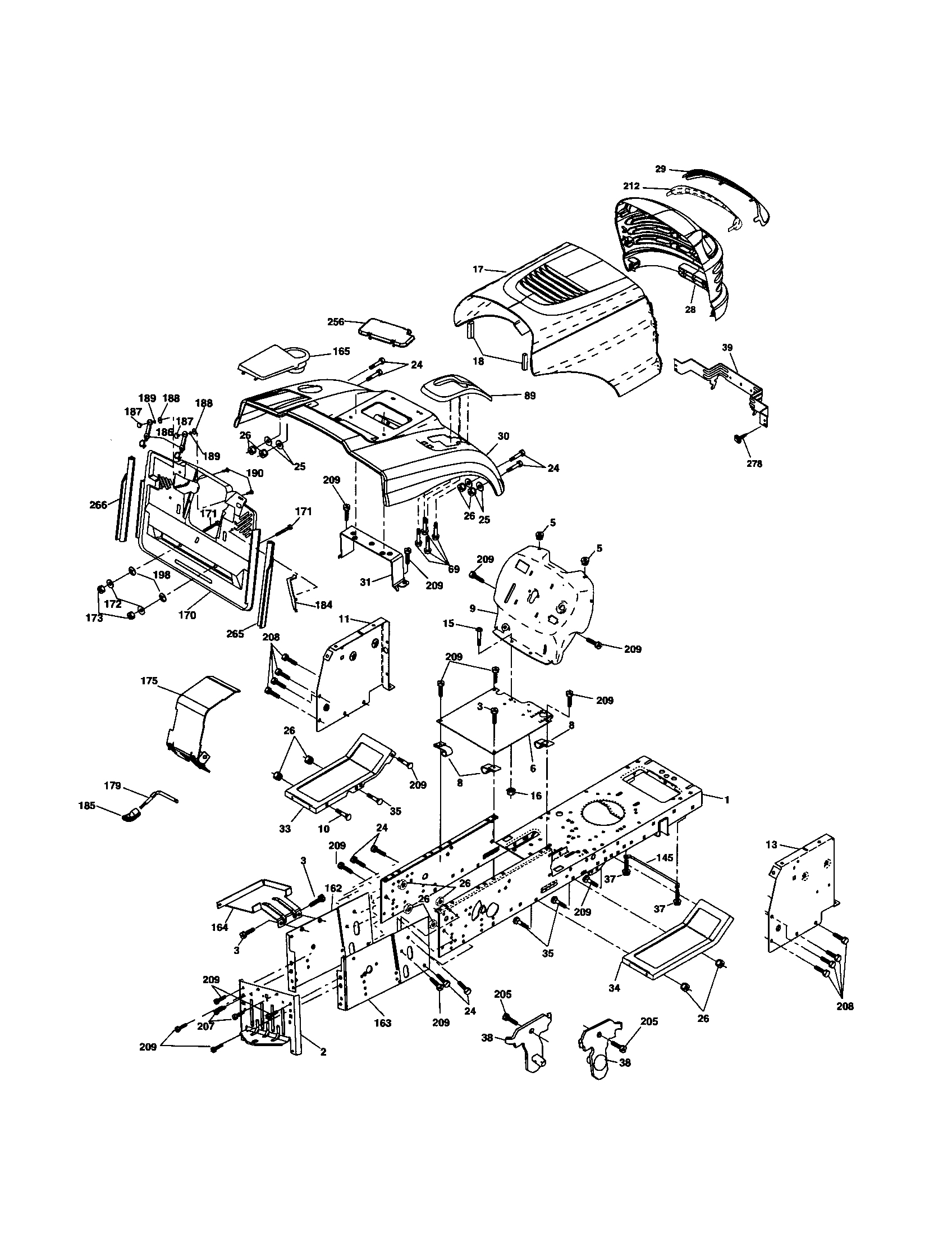 Craftsman 917256990 chassis and enclosures diagram