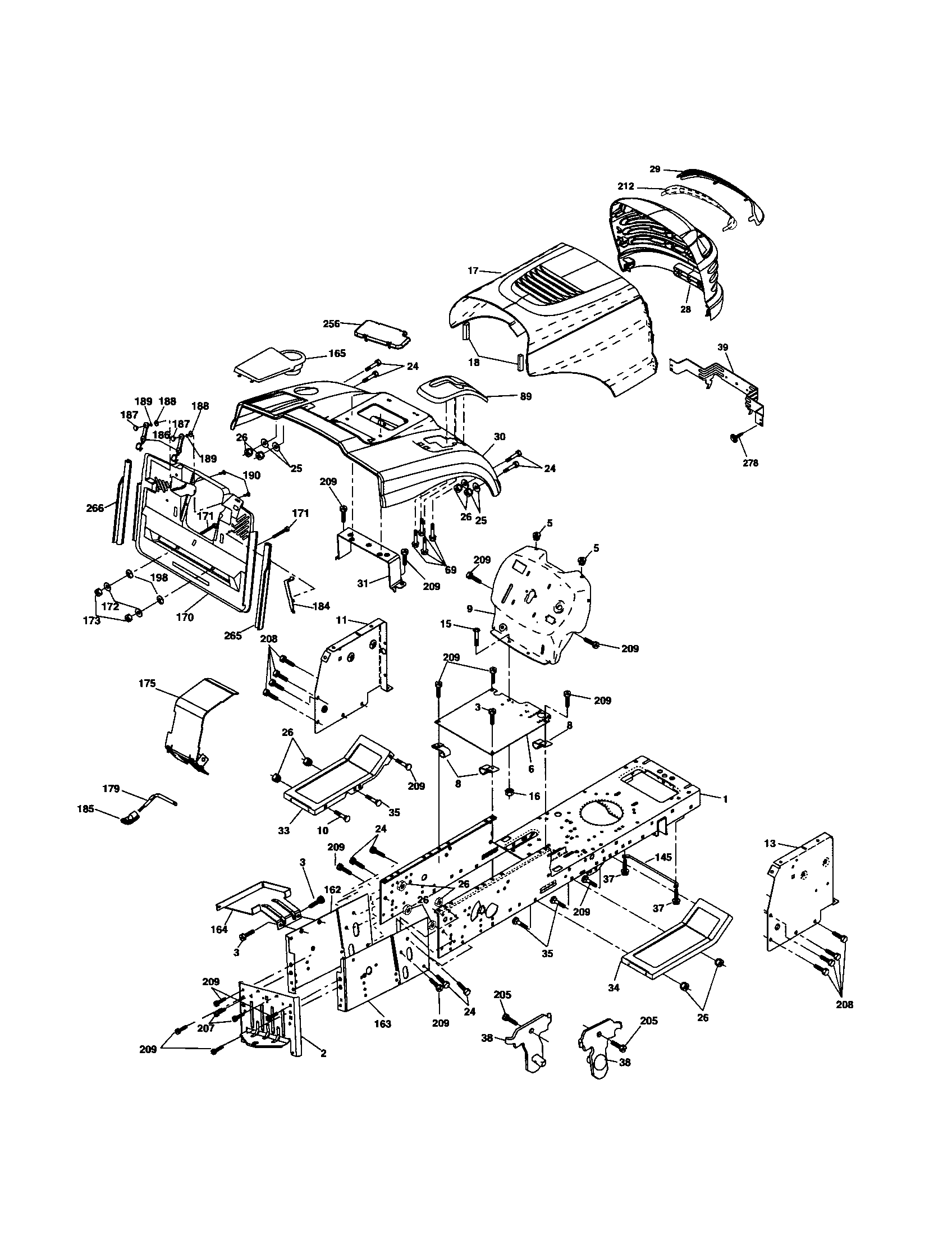 Craftsman 917257160 chassis and enclosures diagram