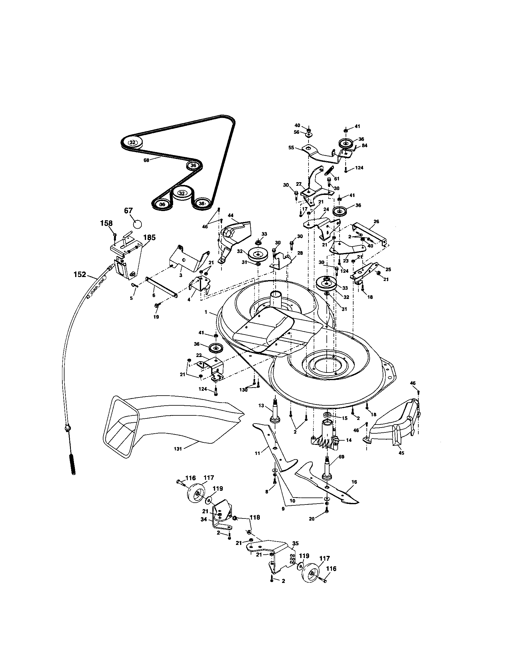 Craftsman 917257160 mower diagram