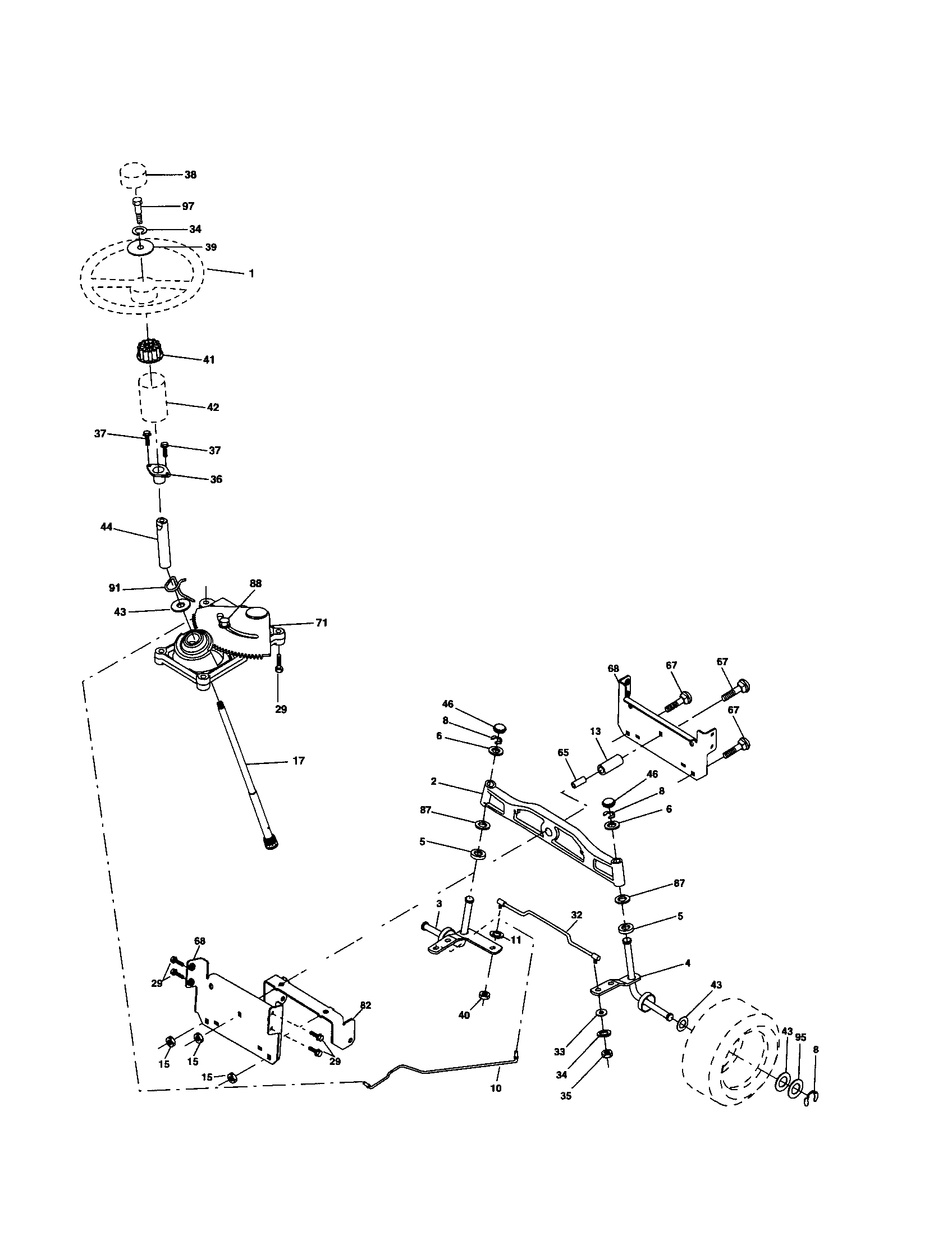 Craftsman 917257240 steering diagram