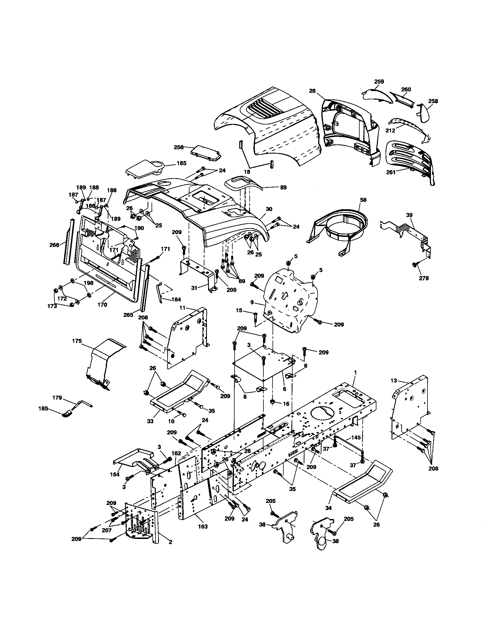 Craftsman 917257252 chassis and enclosures diagram