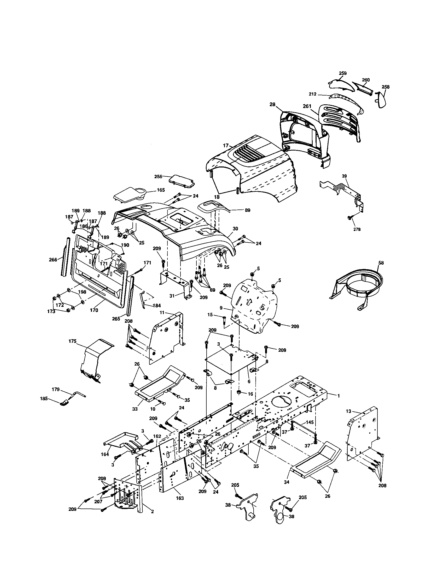 Craftsman 917257261 chassis and enclosures diagram