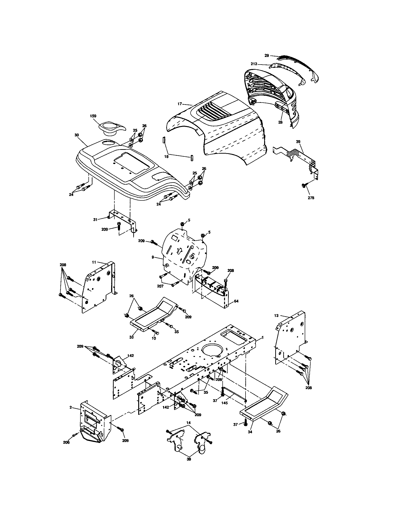Craftsman 917287081 chassis and enclosures diagram