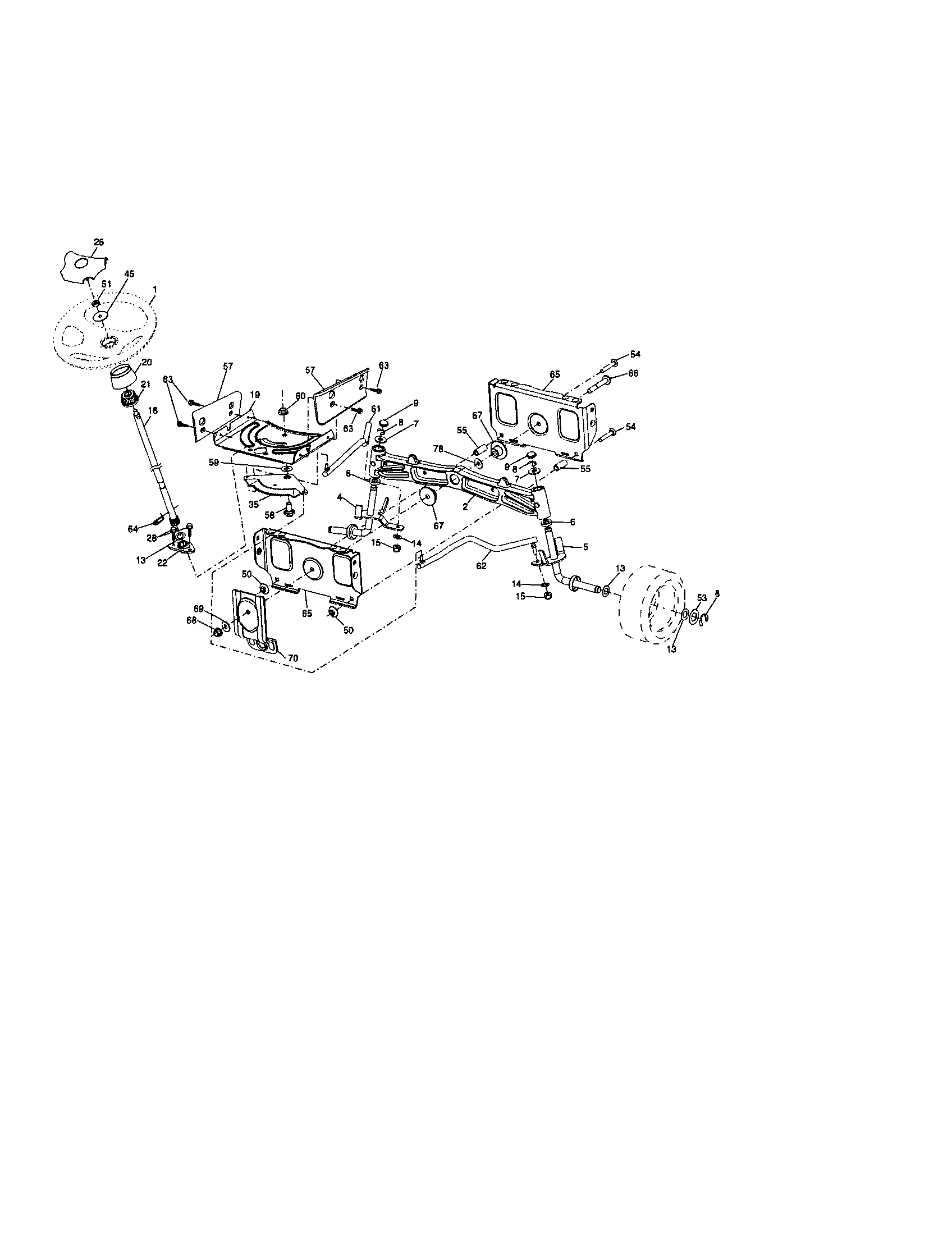 Craftsman 917286900 steering diagram
