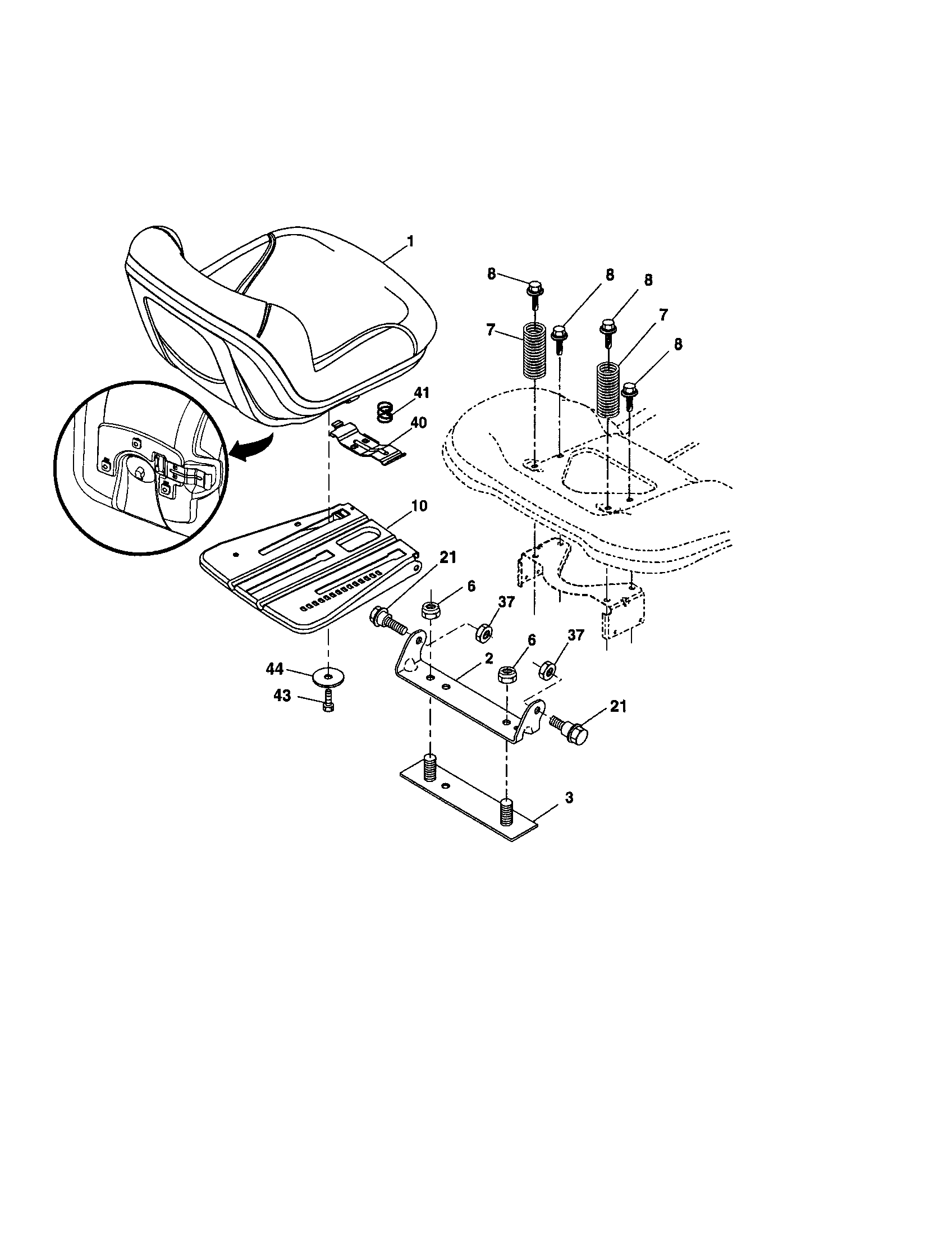 Craftsman 917286900 seat diagram