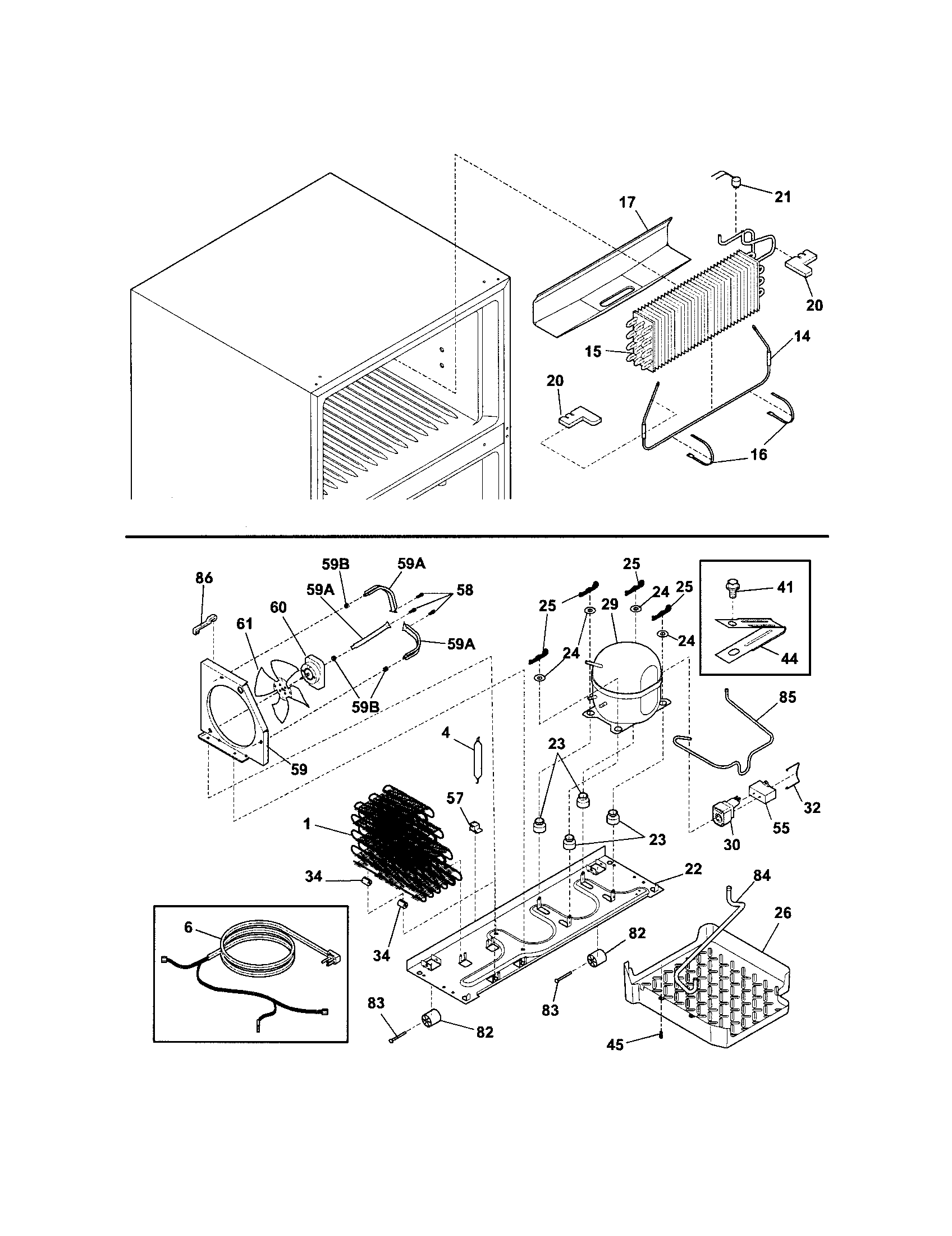 Frigidaire GLHT184TJS1 system diagram