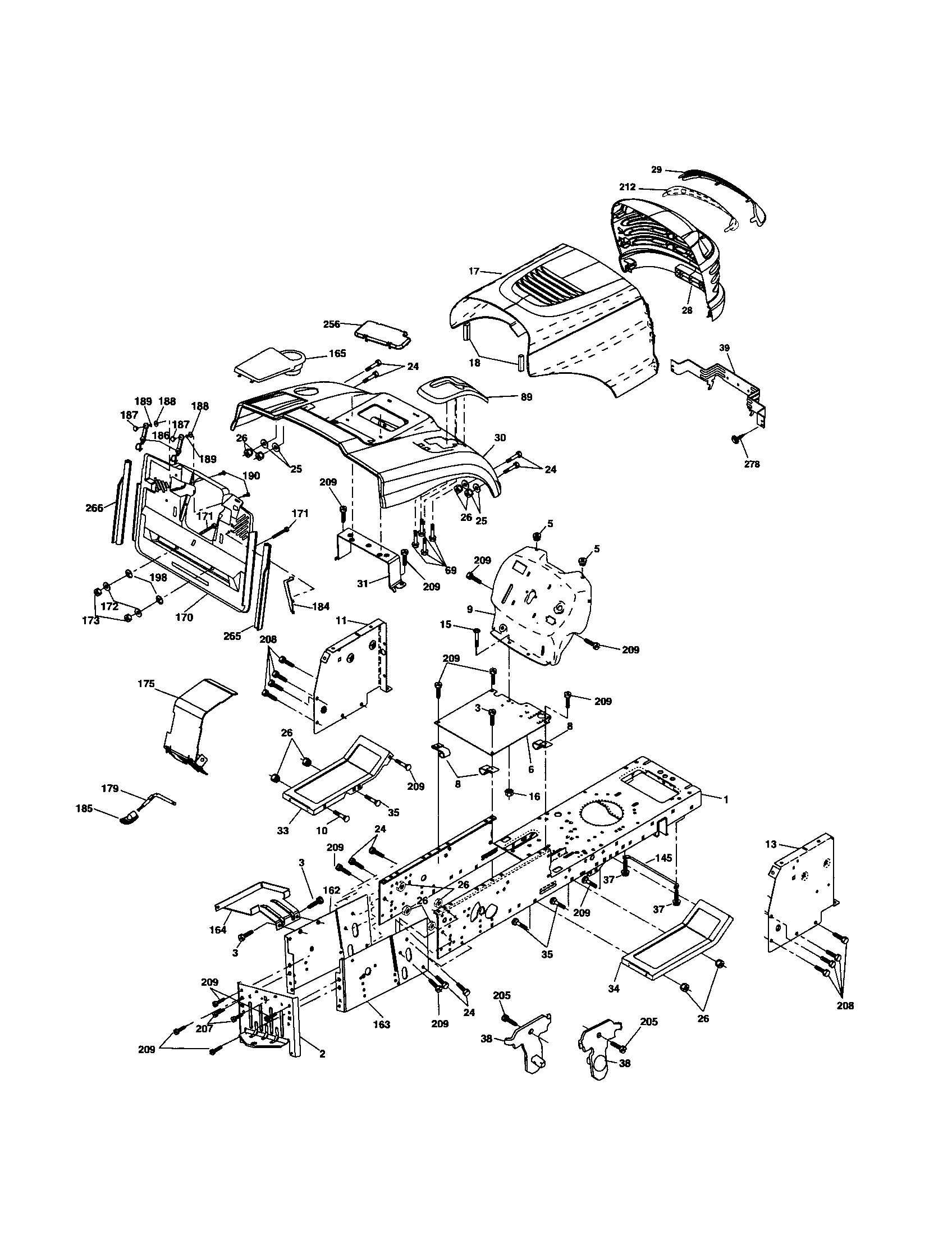 Craftsman 917253120 chassis and enclosures diagram