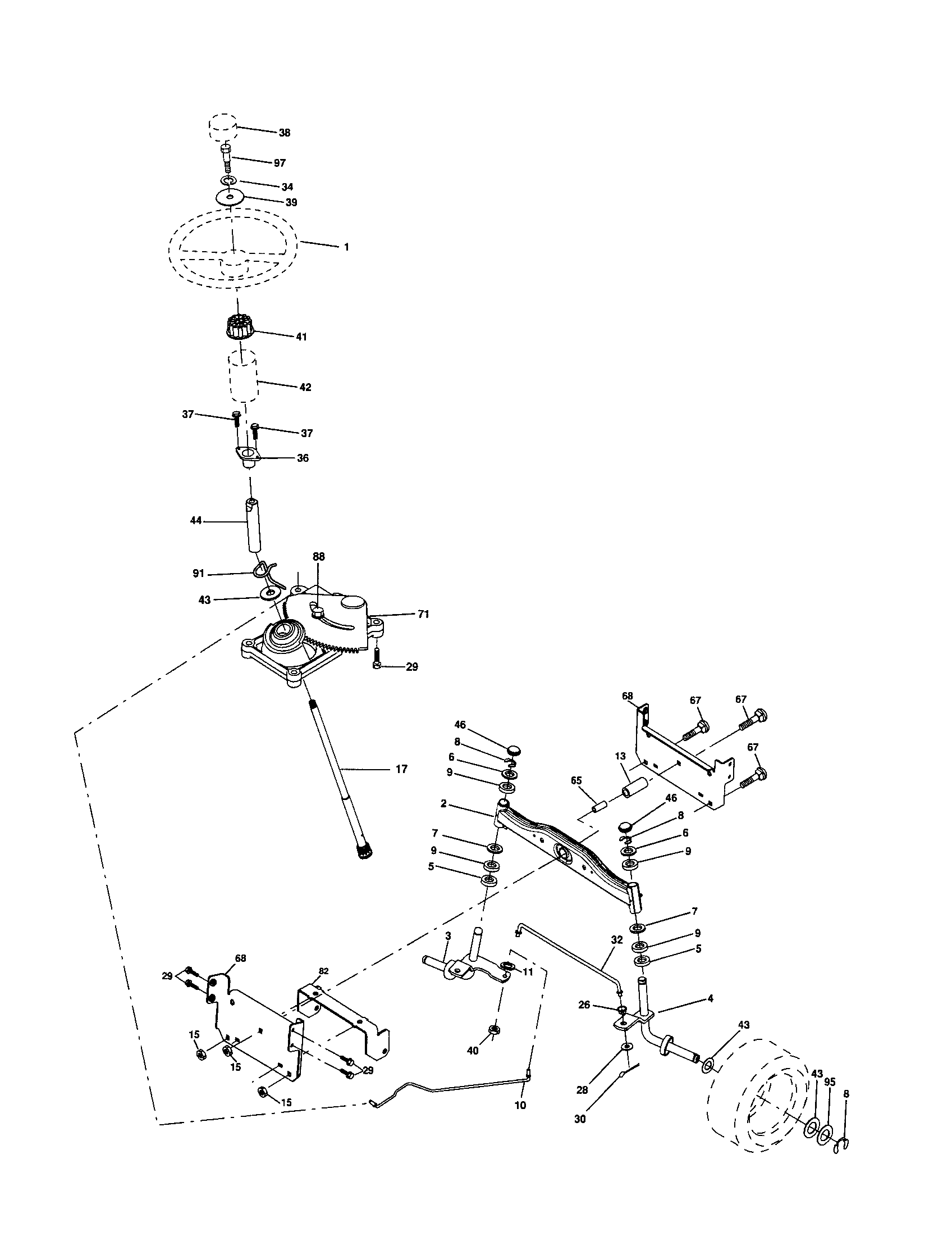 Craftsman 917256340 steering diagram