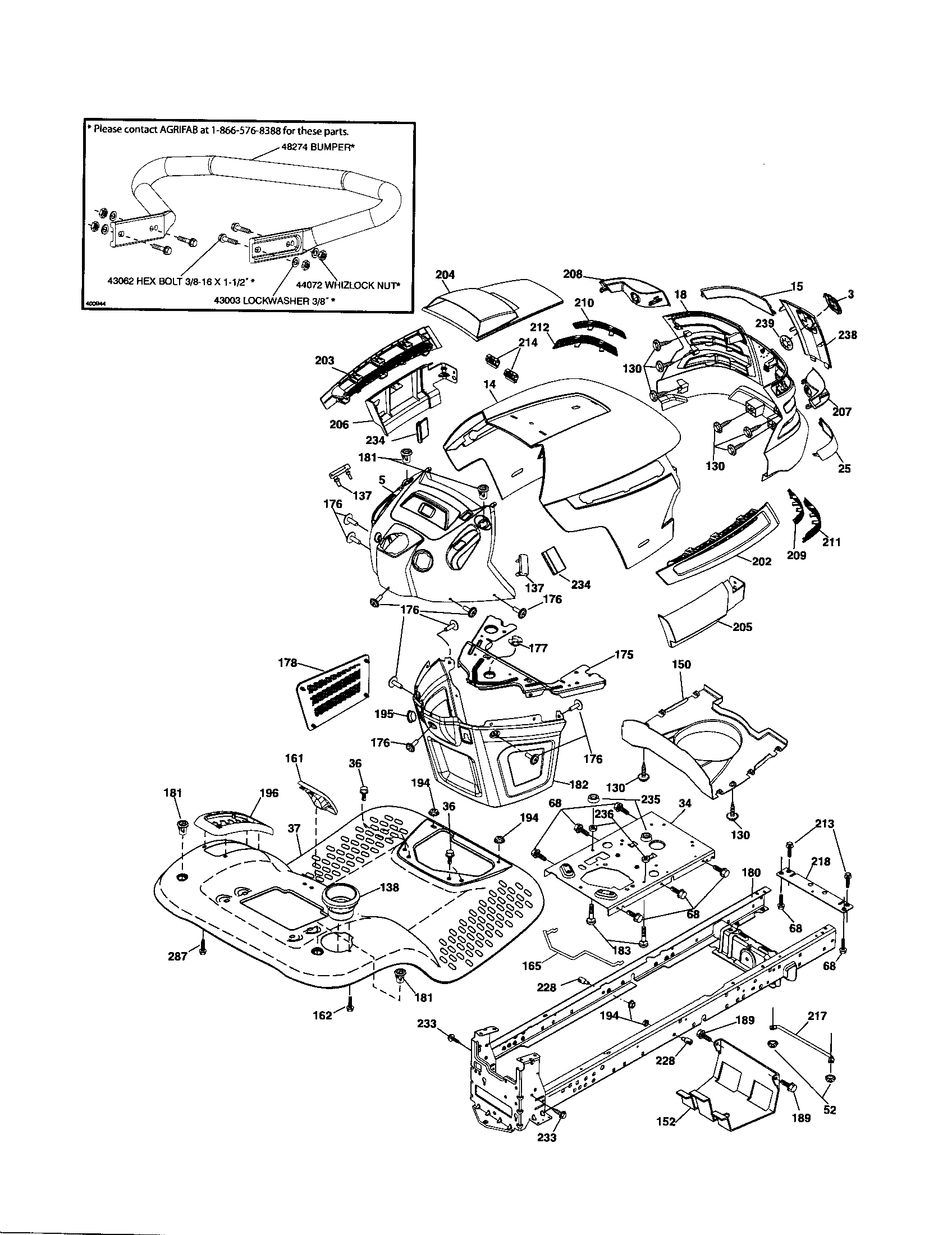 Husqvarna YTH2348-917287561 chassis diagram