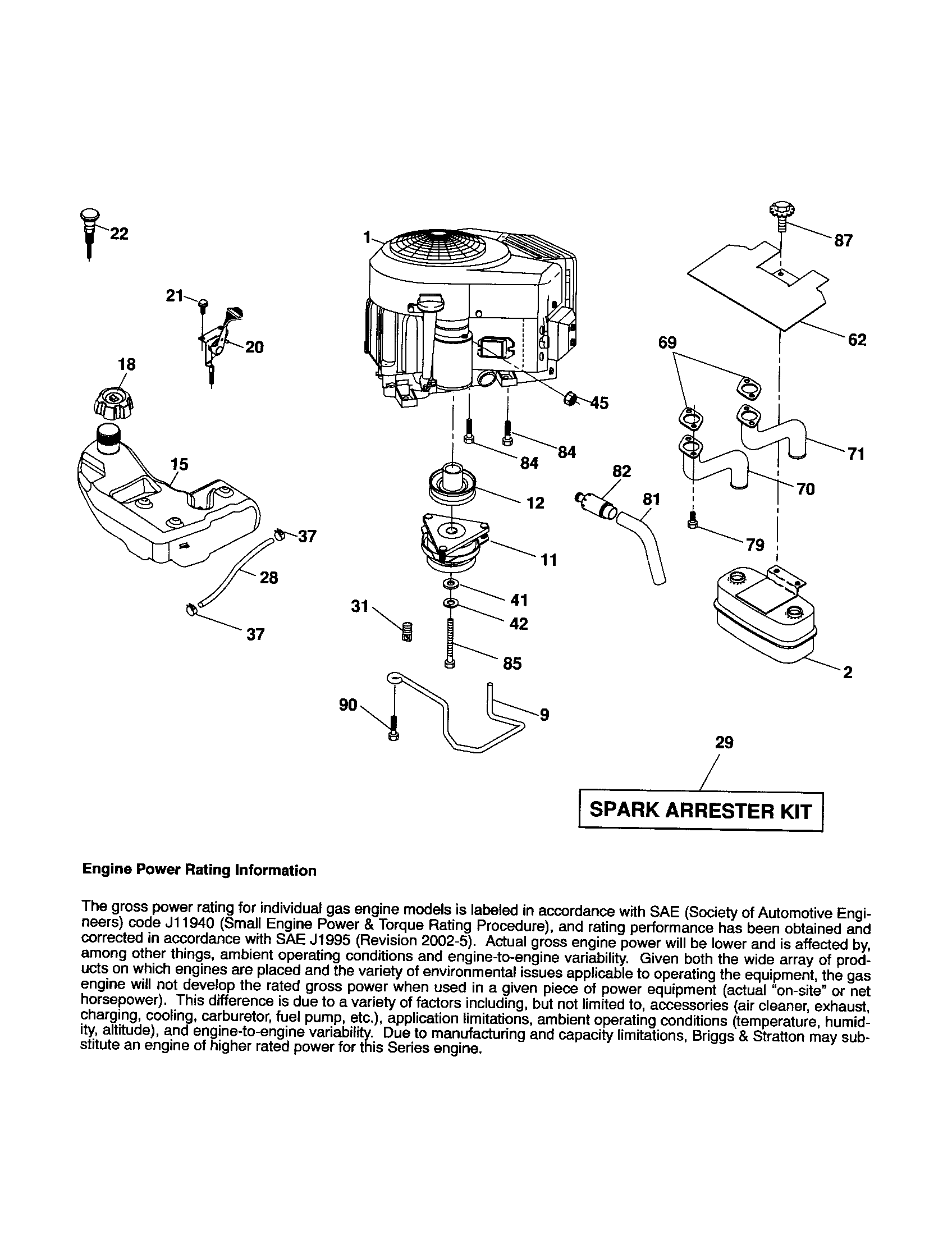 Husqvarna YTH2348-917287561 engine diagram