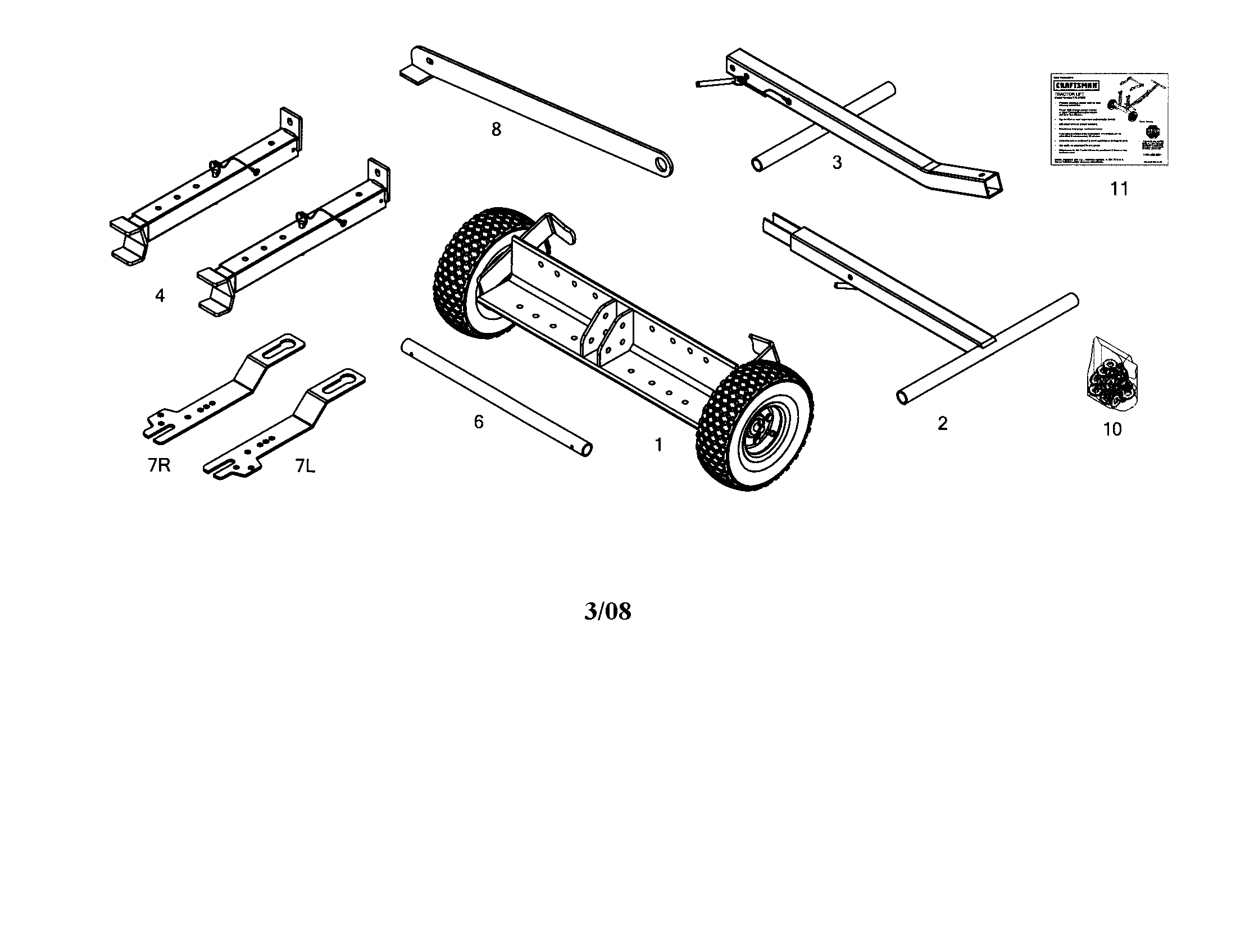 Craftsman 61024600 carton contents diagram