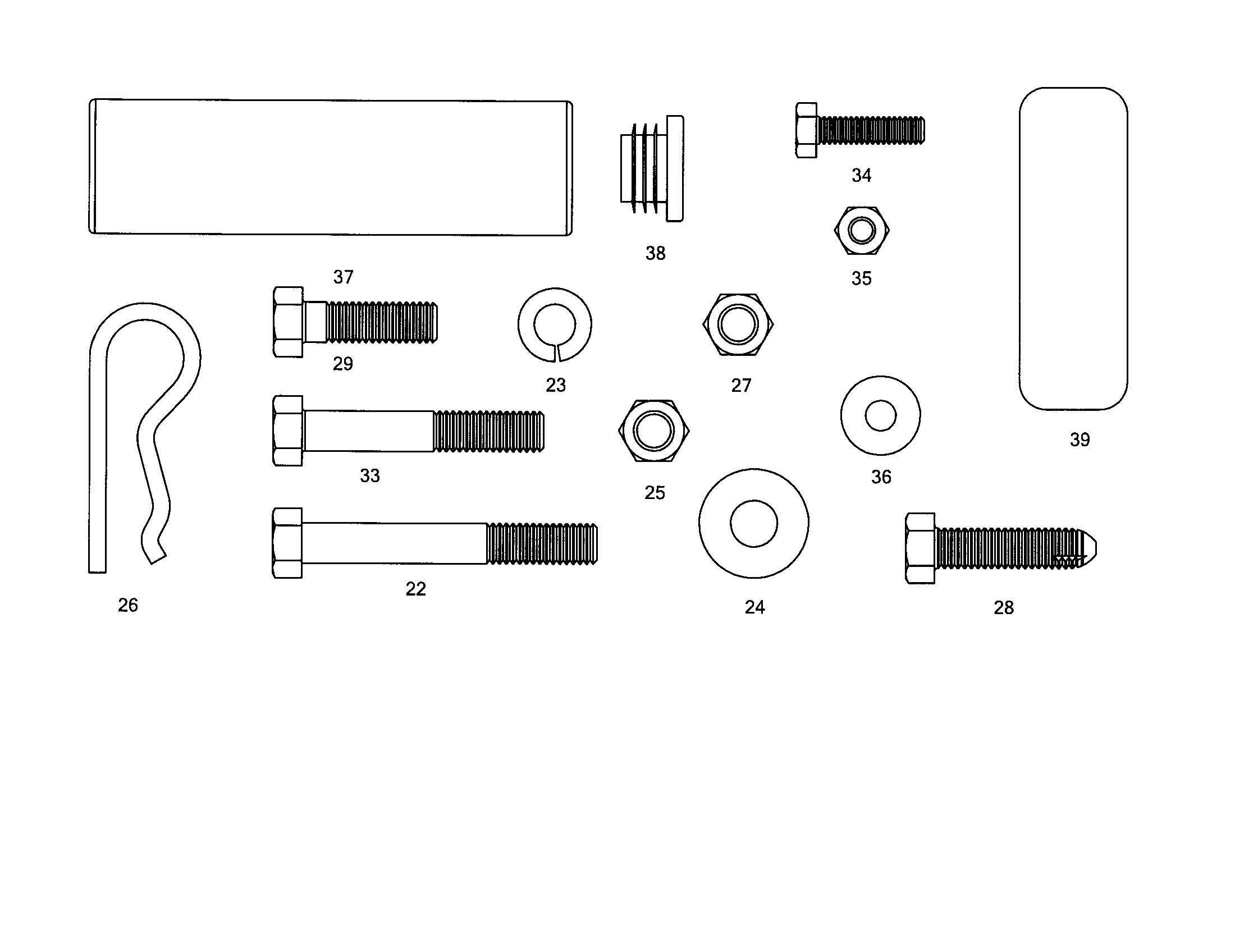 Craftsman 61024600 hardware contents diagram