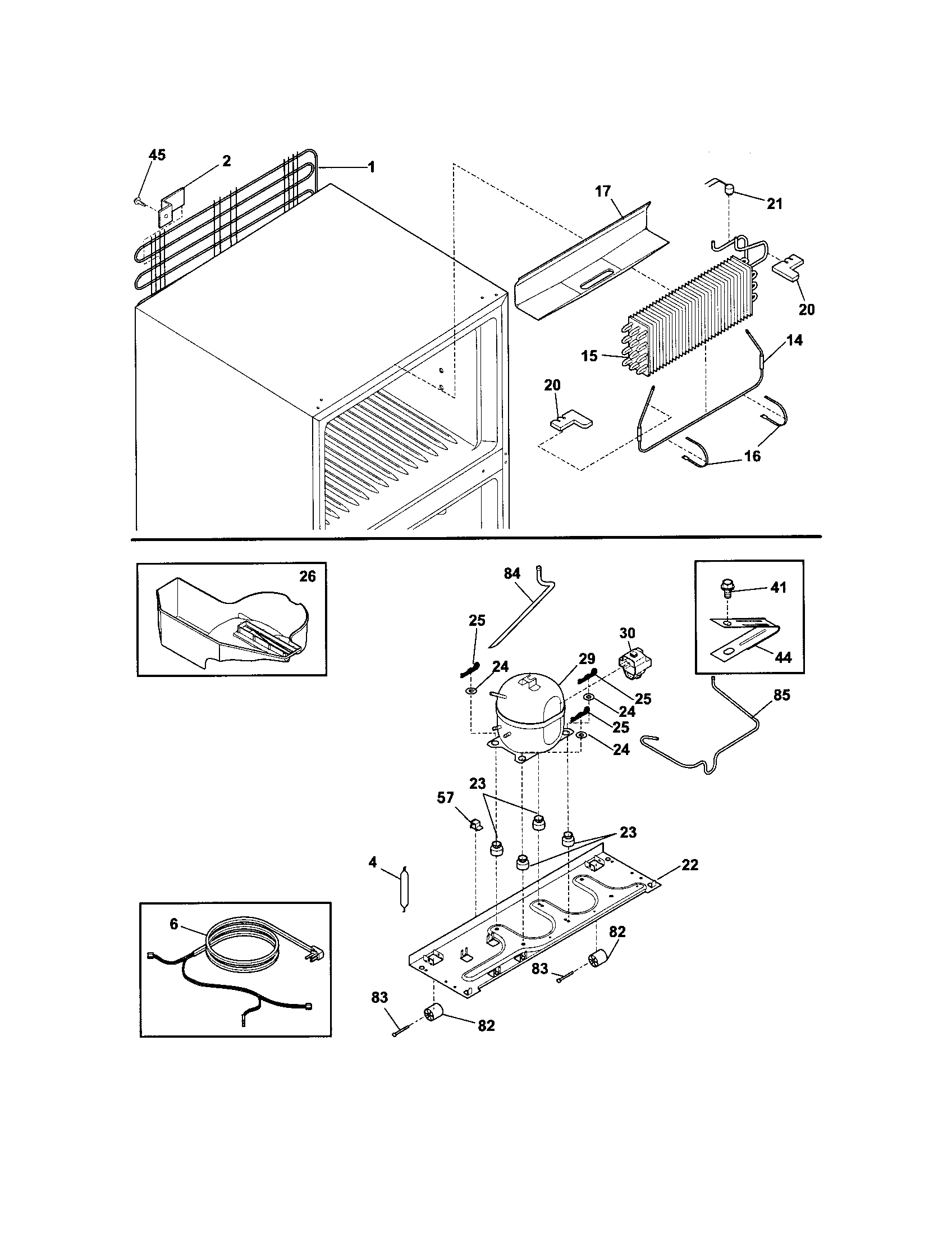 Frigidaire FRT15G4JW0 system diagram