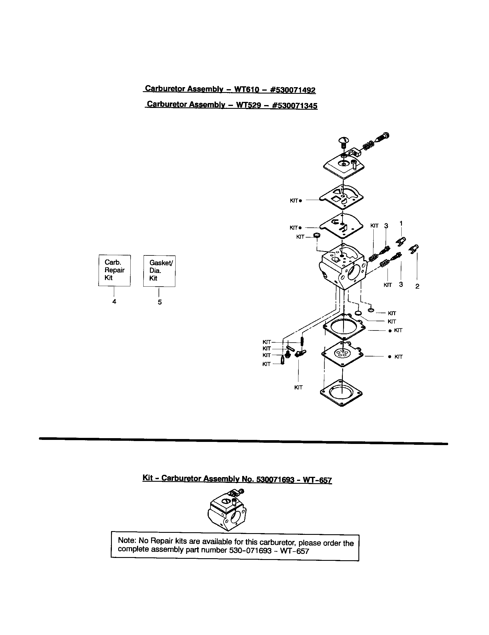 Poulan 2900 TYPE 1-2 carburetor diagram